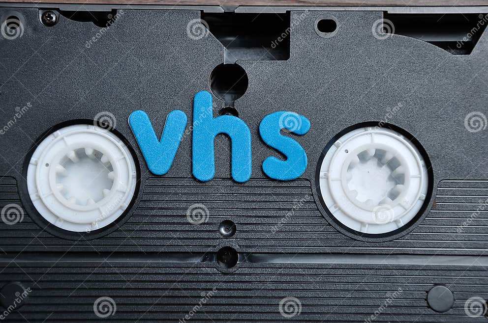 A Video Cassette with the Word VHS Stock Photo Image of word, reel