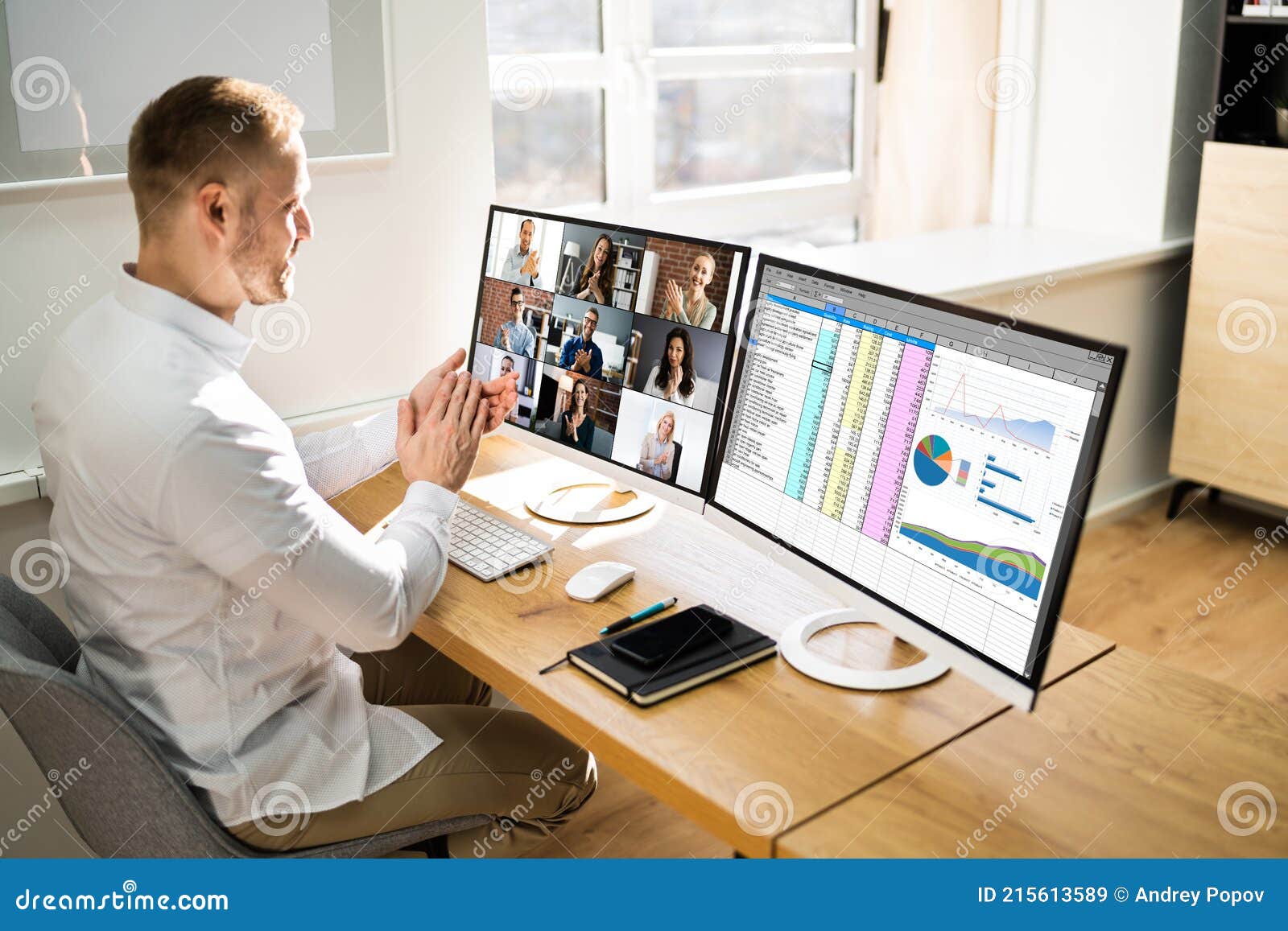 Video Conference Training Business Call Stock Image Image of people, online 215613589