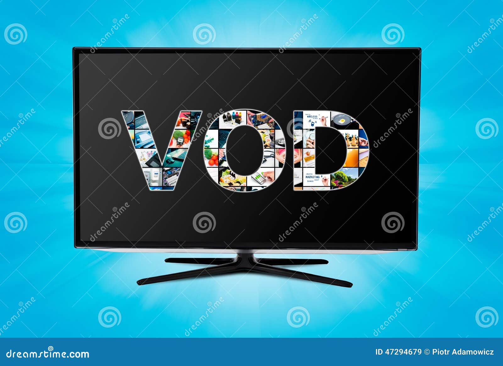 Video on Demand VOD Service on Smart TV Stock Image