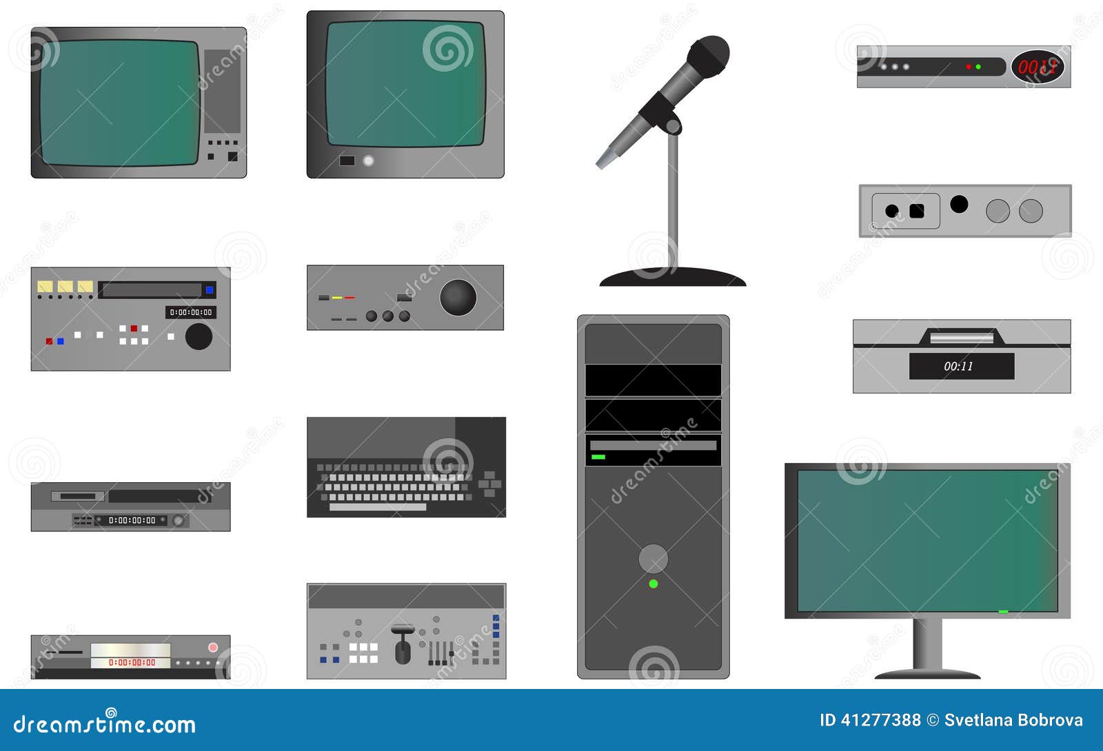 Video editing equipment stock vector. Illustration of movie 41277388