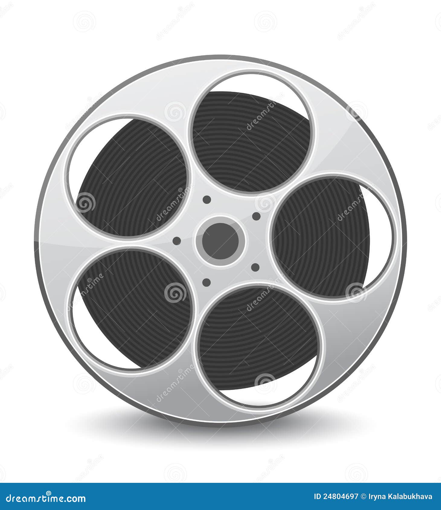 Video Film Tape on Disc Vector Illustration Stock Vector Illustration