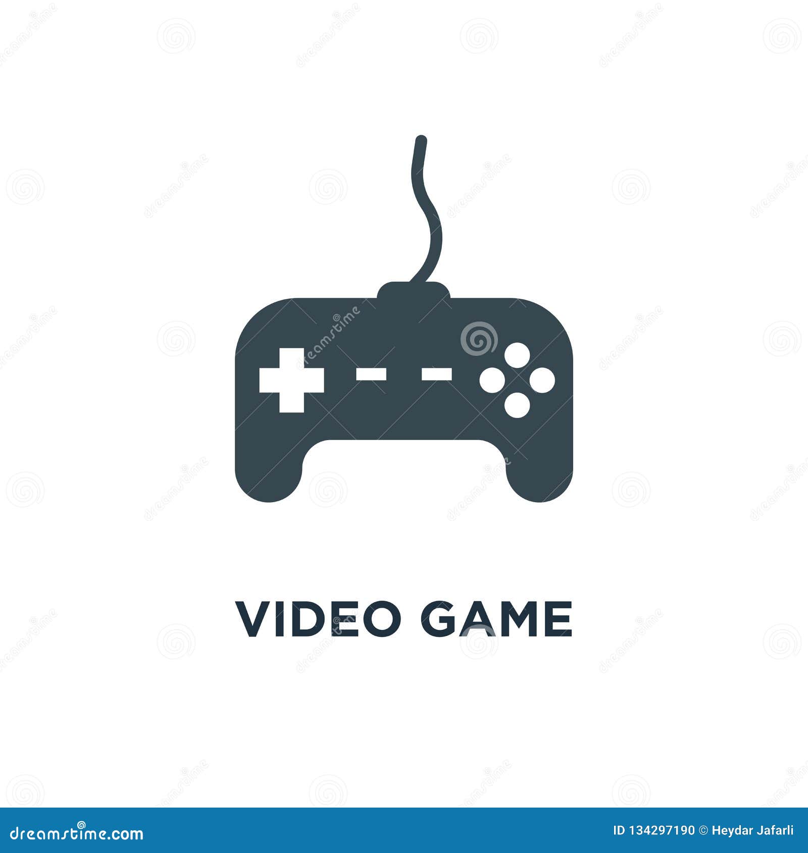 video game controller icon. joystick, game play concept  d