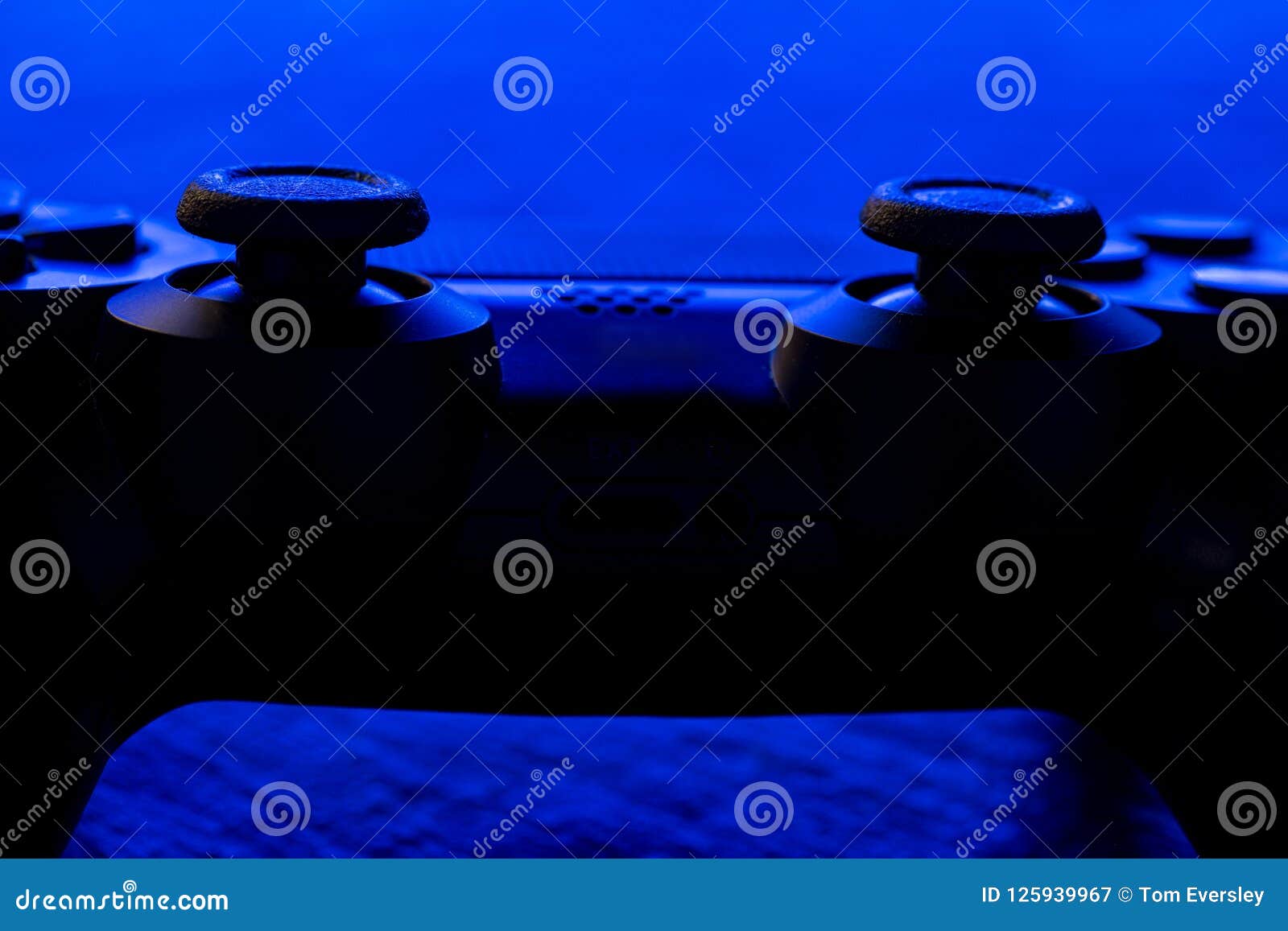 Video Game Controller Night with Lights Stock Image Image of view