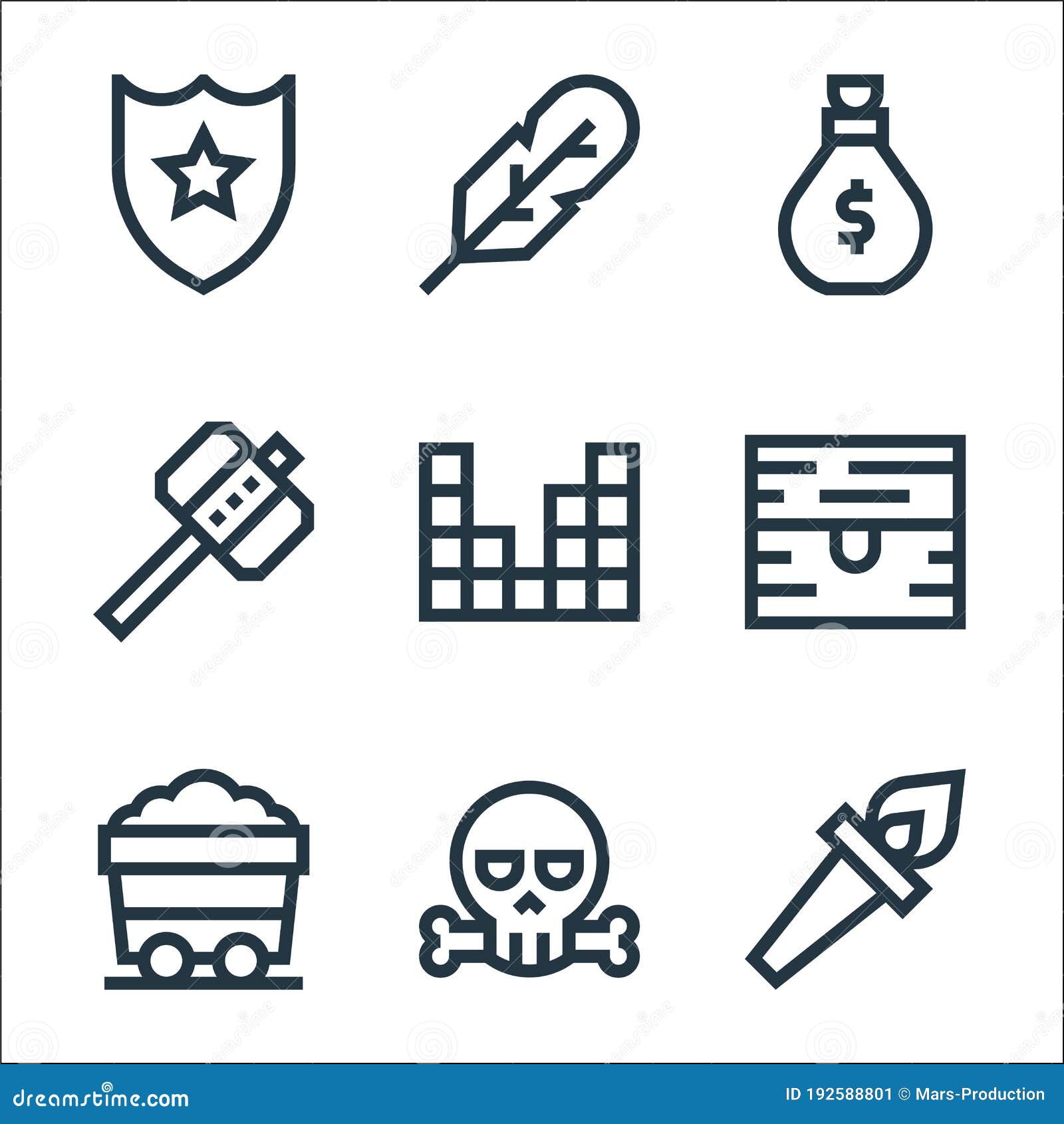 Free Vector  Mining game icons