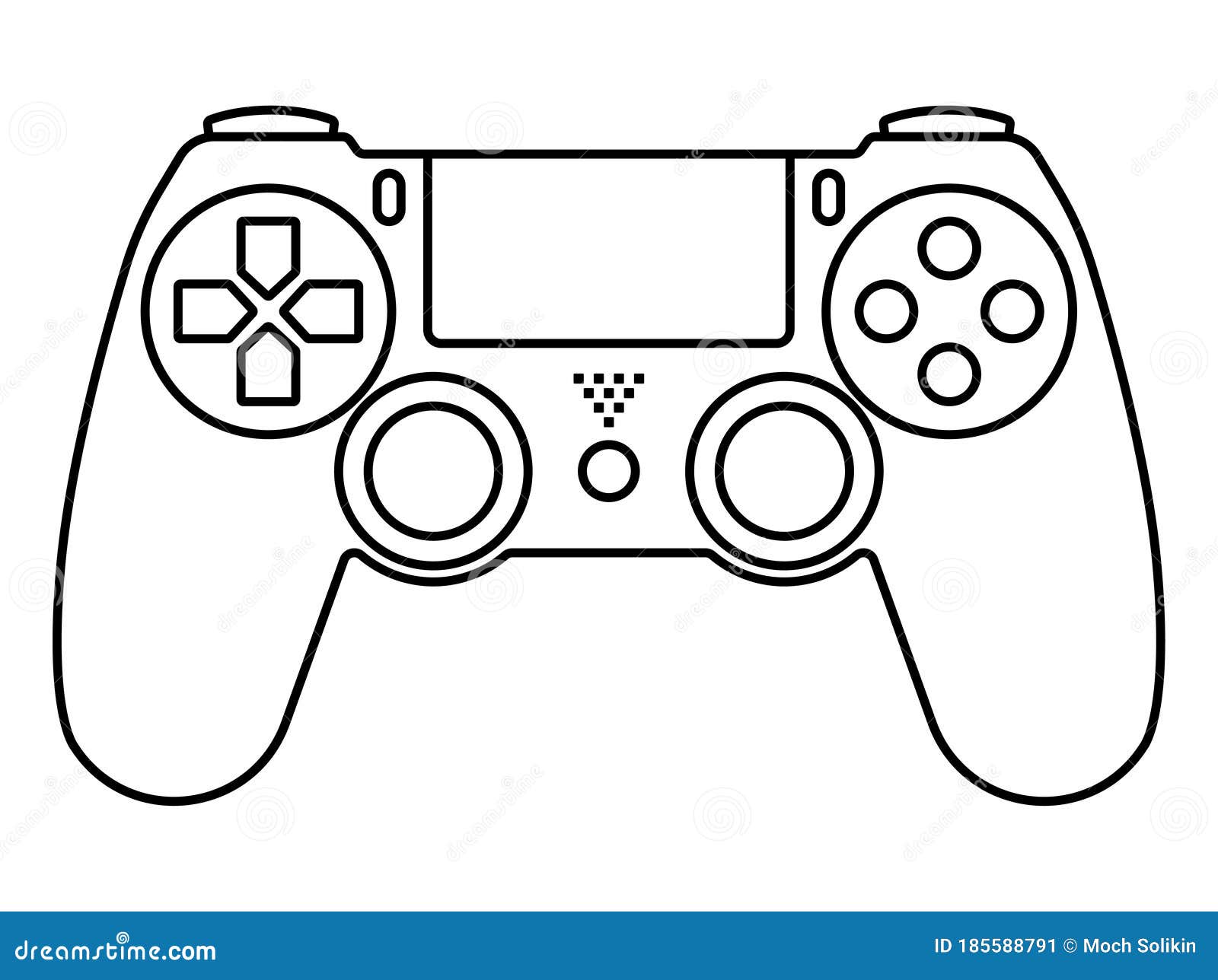 Video Game Ps4 Controllers / Gamepad line Art Icons For Apps And