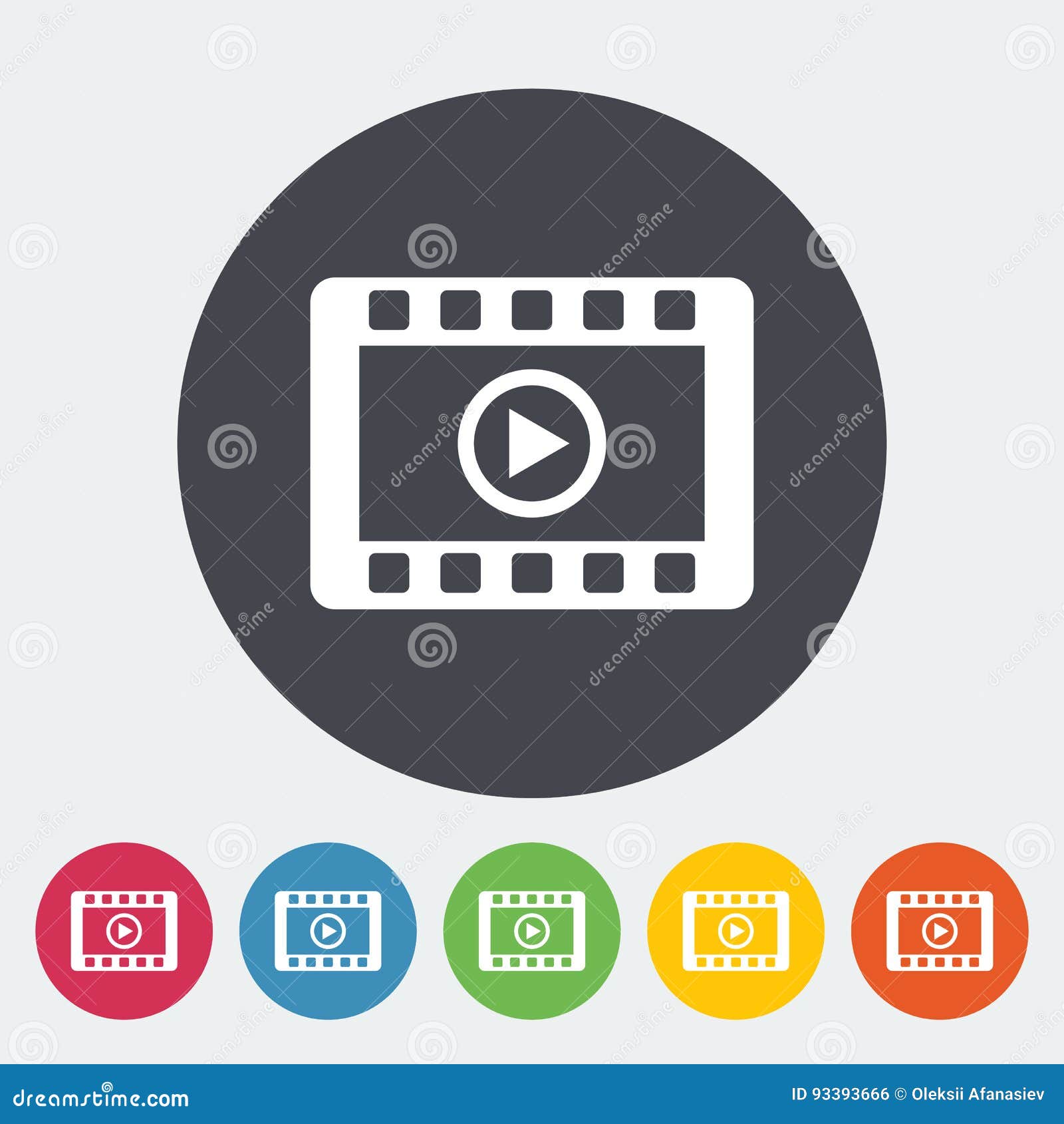 Video icon. stock vector. Illustration of television - 93393666