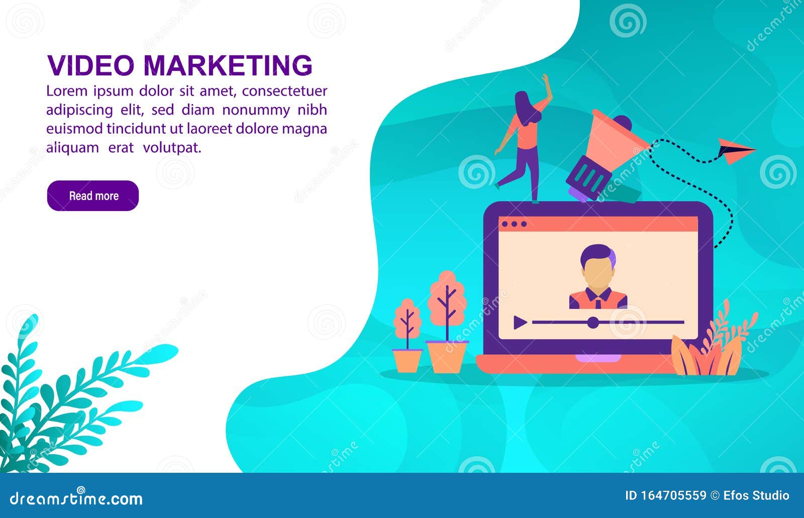 Video Marketing Illustration Concept with Character. Template for, Banner, Presentation, Social Media, Poster, Advertising, Stock Vector - Illustration of website, banner: 164705559 Video Marketing Illustration Concept with Character. Template for, Banner, Presentation, Social Media, Poster, Advertising, Stock Vector - Illustration of website, banner: 164705559