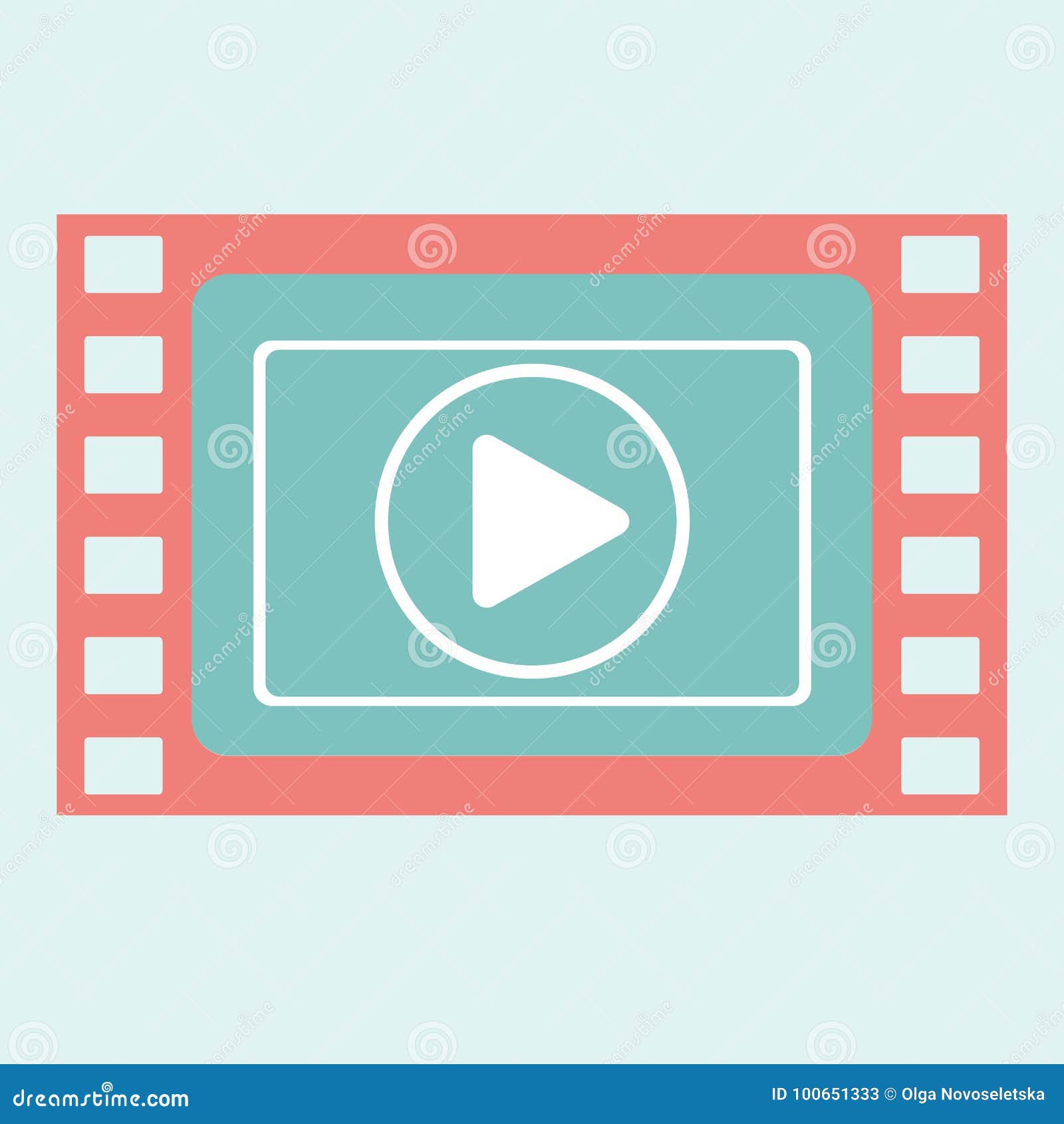 Video play frame stock vector. Illustration of film 100651333