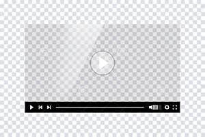 Video Player Template Interface Blank Mockup Video Player Web UI 