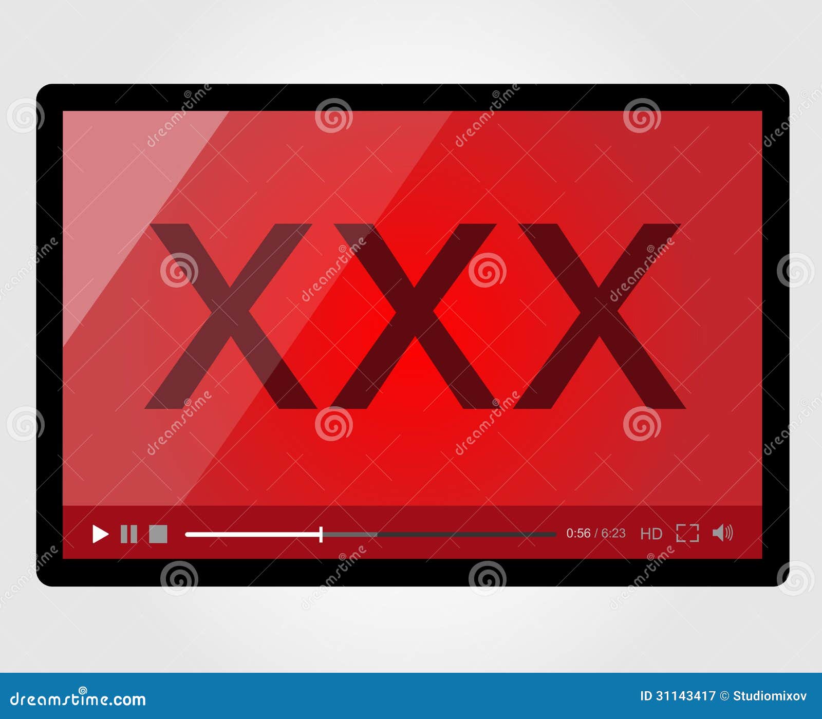 Video Player for Web, XXX Adult Stock Vector - Illustration of media,  communication: 31143417