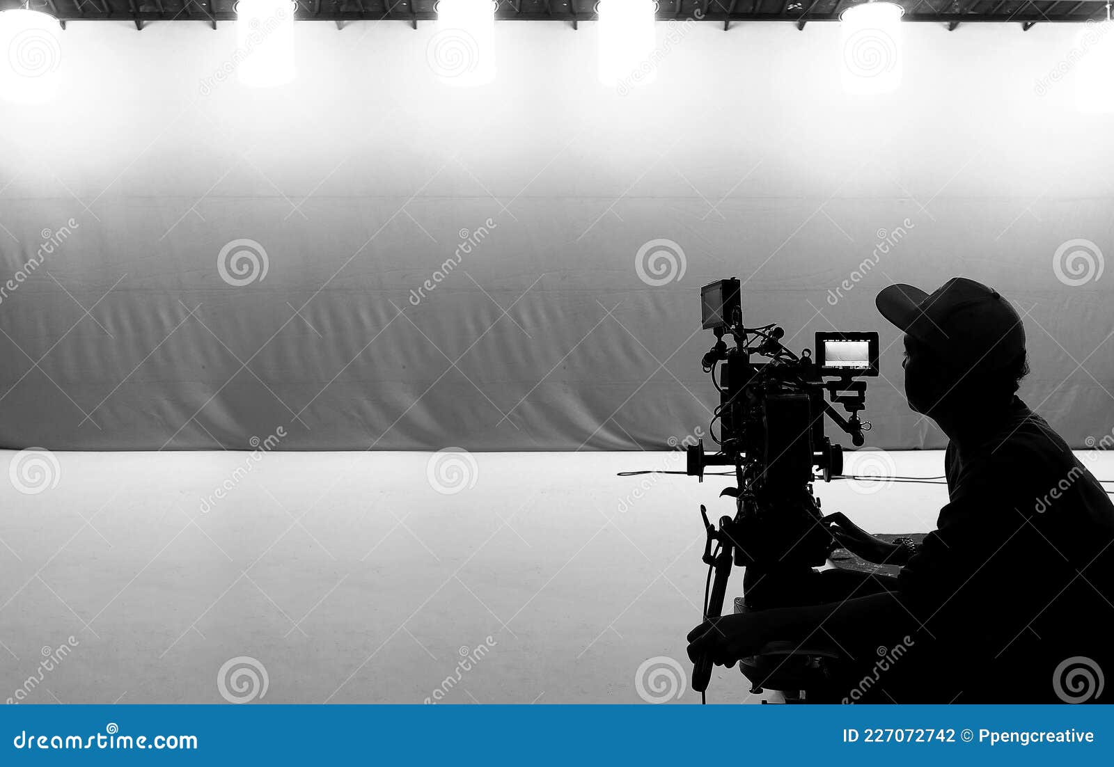Video Production Behind the Scenes. Making of TV Commercial Movie Stock