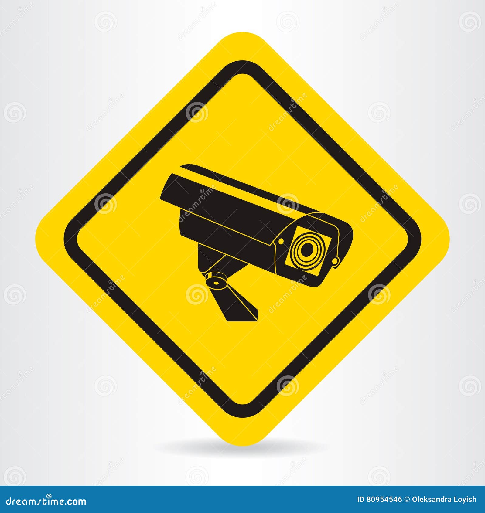 Video surveillance sign. stock vector. Illustration of icon 80954546