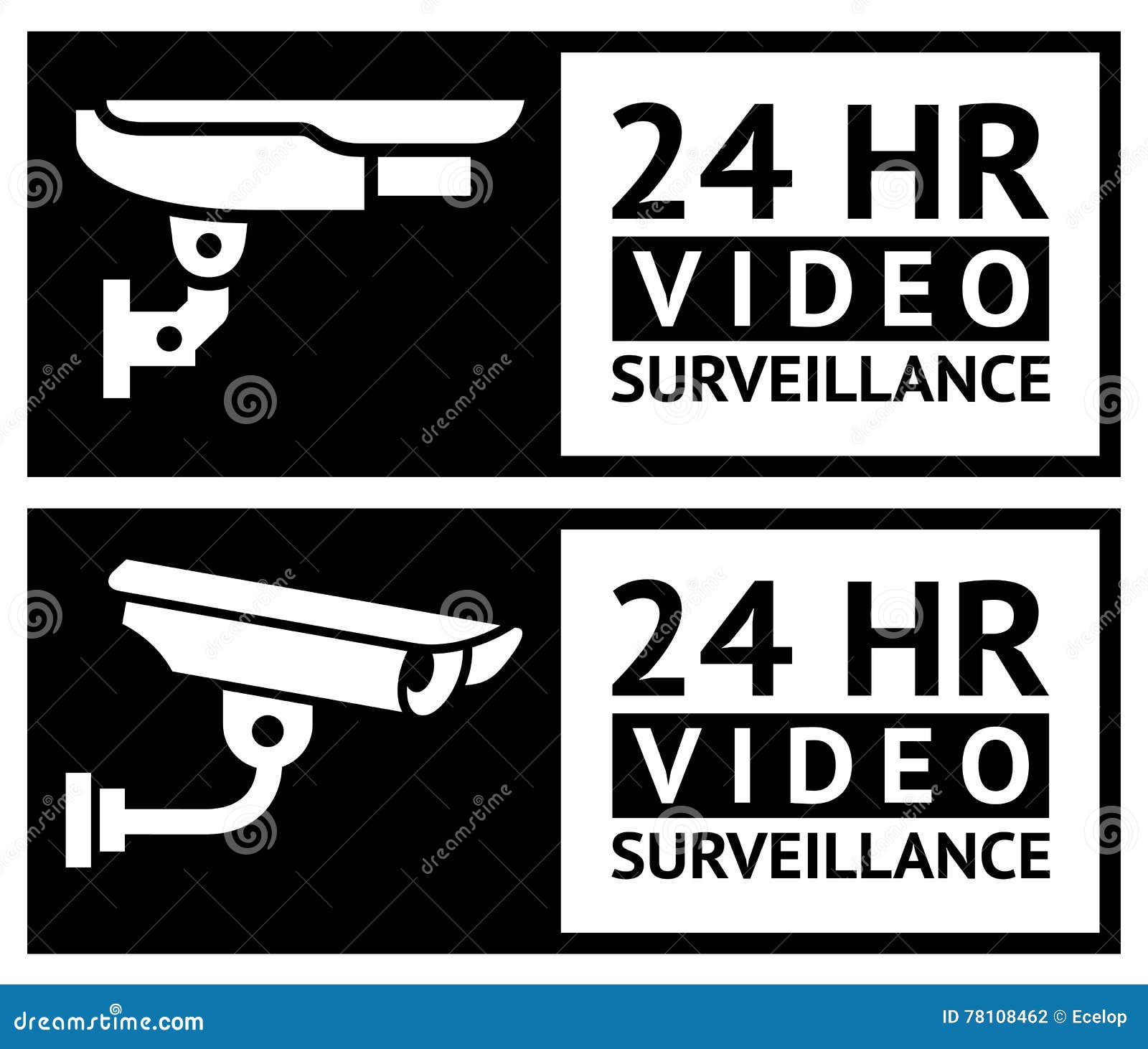 Video Surveillance Stickers Stock Vector Illustration of cctv