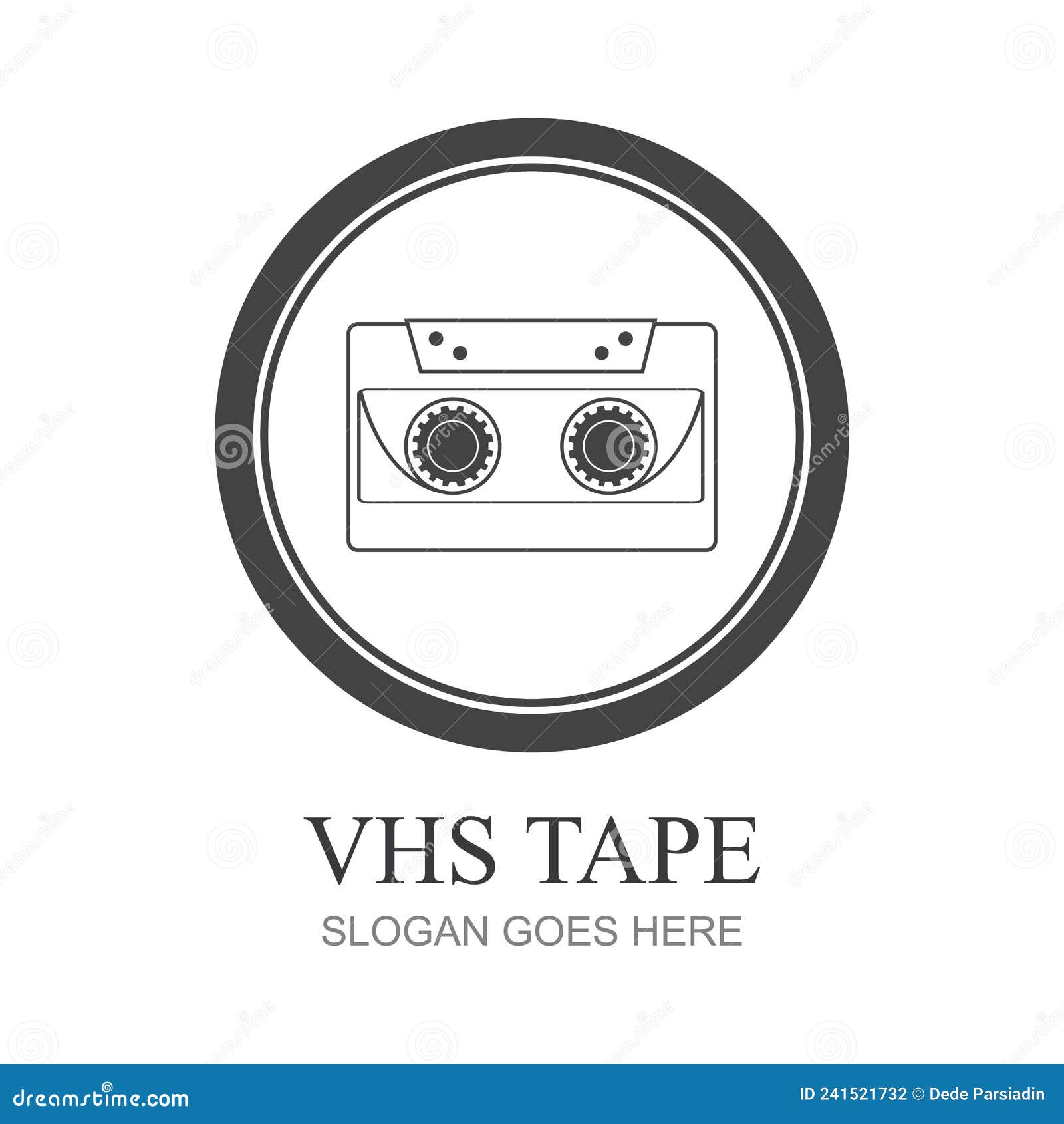 Video Tape VHS Logo Template Vector Illustration Design Stock Vector