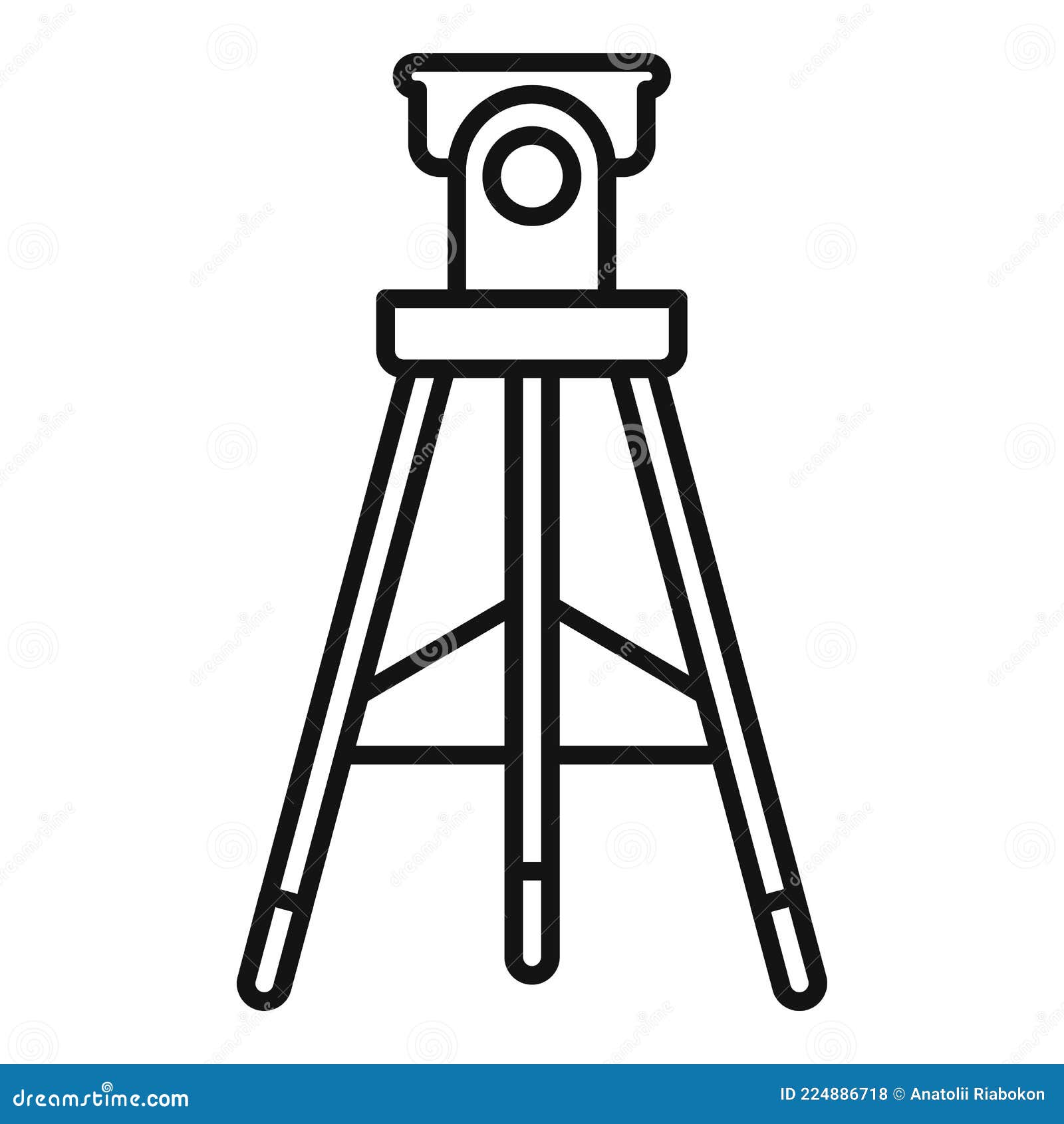Video Tripod Icon Outline Vector. Photo Camera Stand Stock Vector