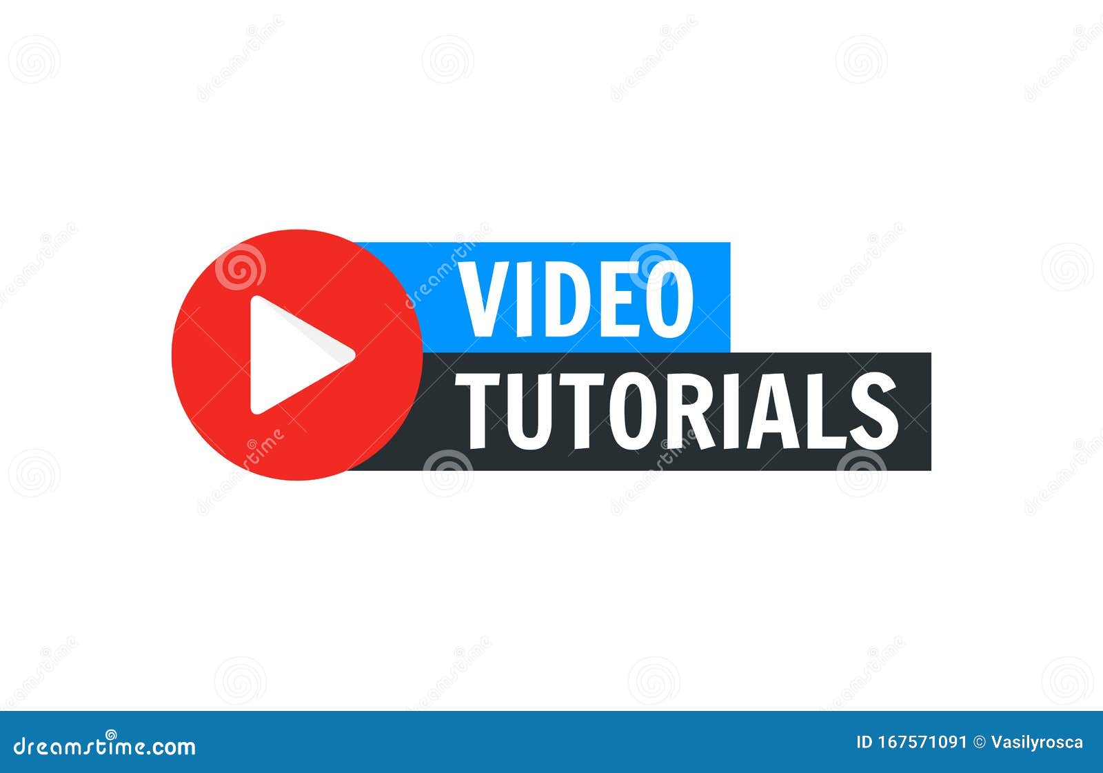 Video Tutorial Vector Icon Webinar Training Online Video Tutorial Marketing Flat Media Stock Vector Illustration Of Digital Design