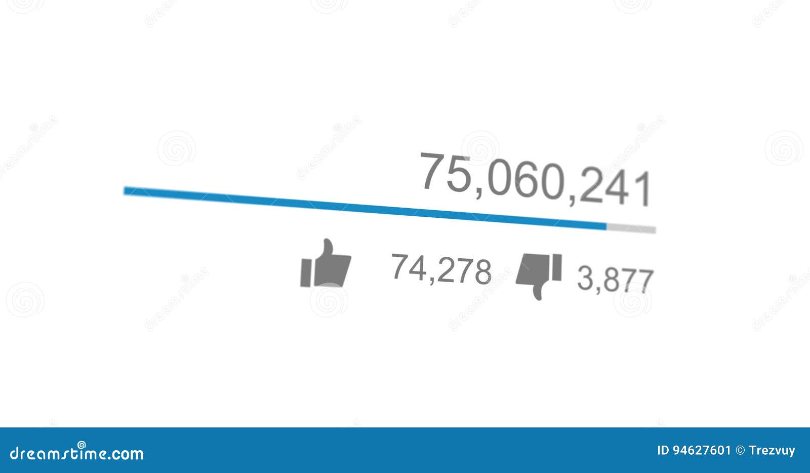 Vector of Video Views Counter, User Count of Live Stream Close Up Stock  Vector - Illustration of network, million: 103679053