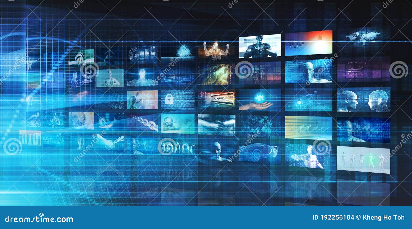 Video Wall Background stock illustration. Illustration of cable 192256104