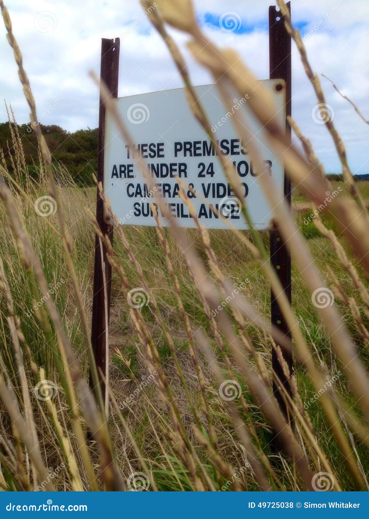 Video warning sign stock photo. Image of reeds, camera 49725038