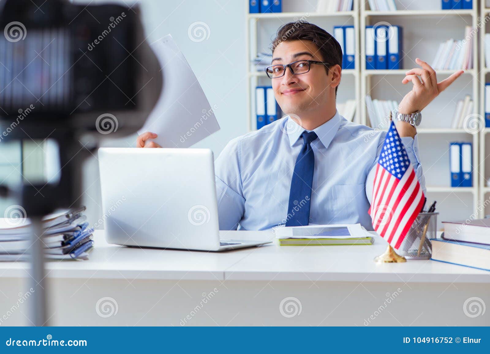 the-videoblogger-explaining-green-card-visa-application-process-stock-photo-image-of