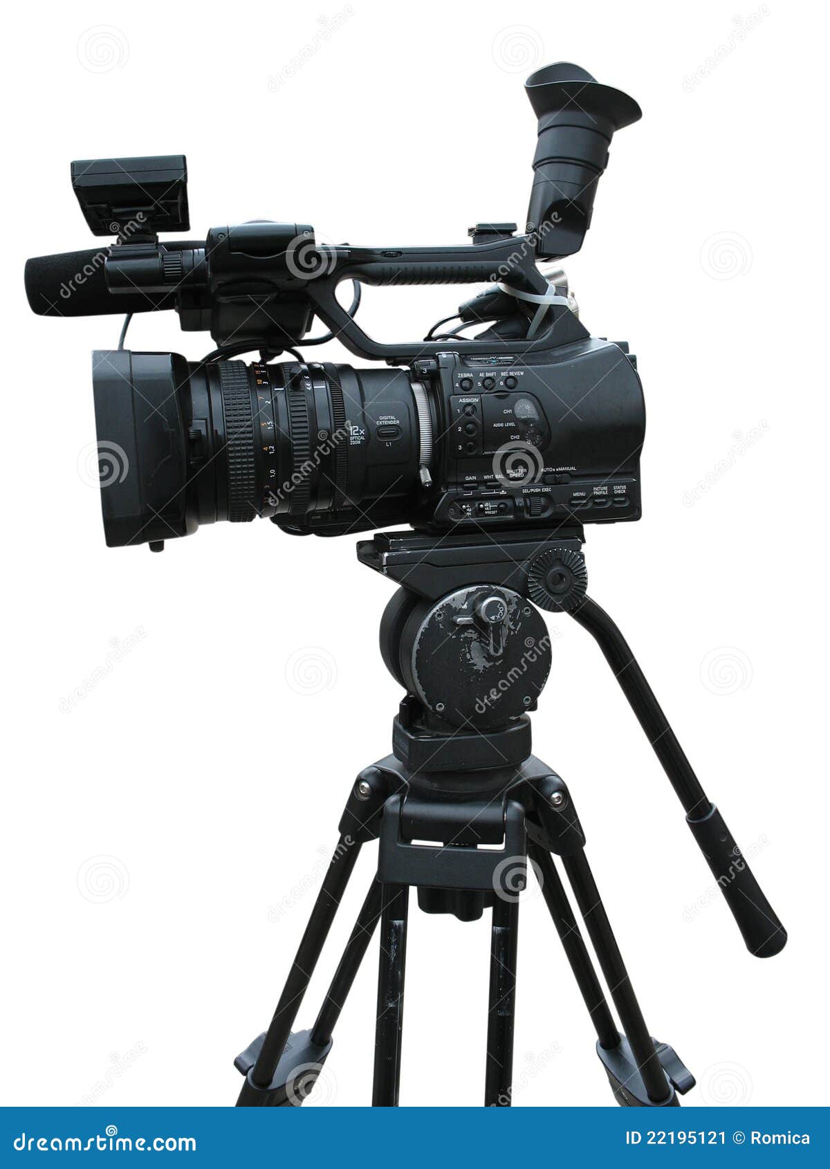 Videocamera Digitale Dello Studio Professionale Della TV Immagine Stock -  Immagine di nessuno, isolato: 22195121