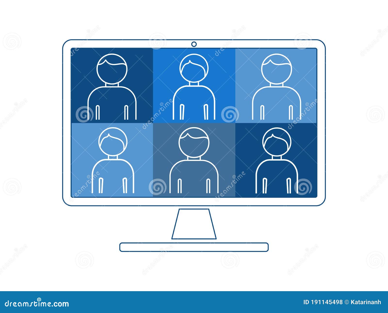 Videoconference Concept, Online Course, Distant Education, Video