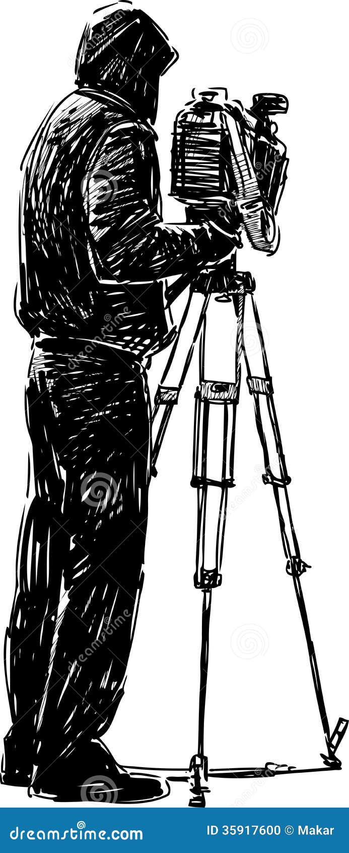 Videographer illustration de vecteur. Illustration du personne 35917600