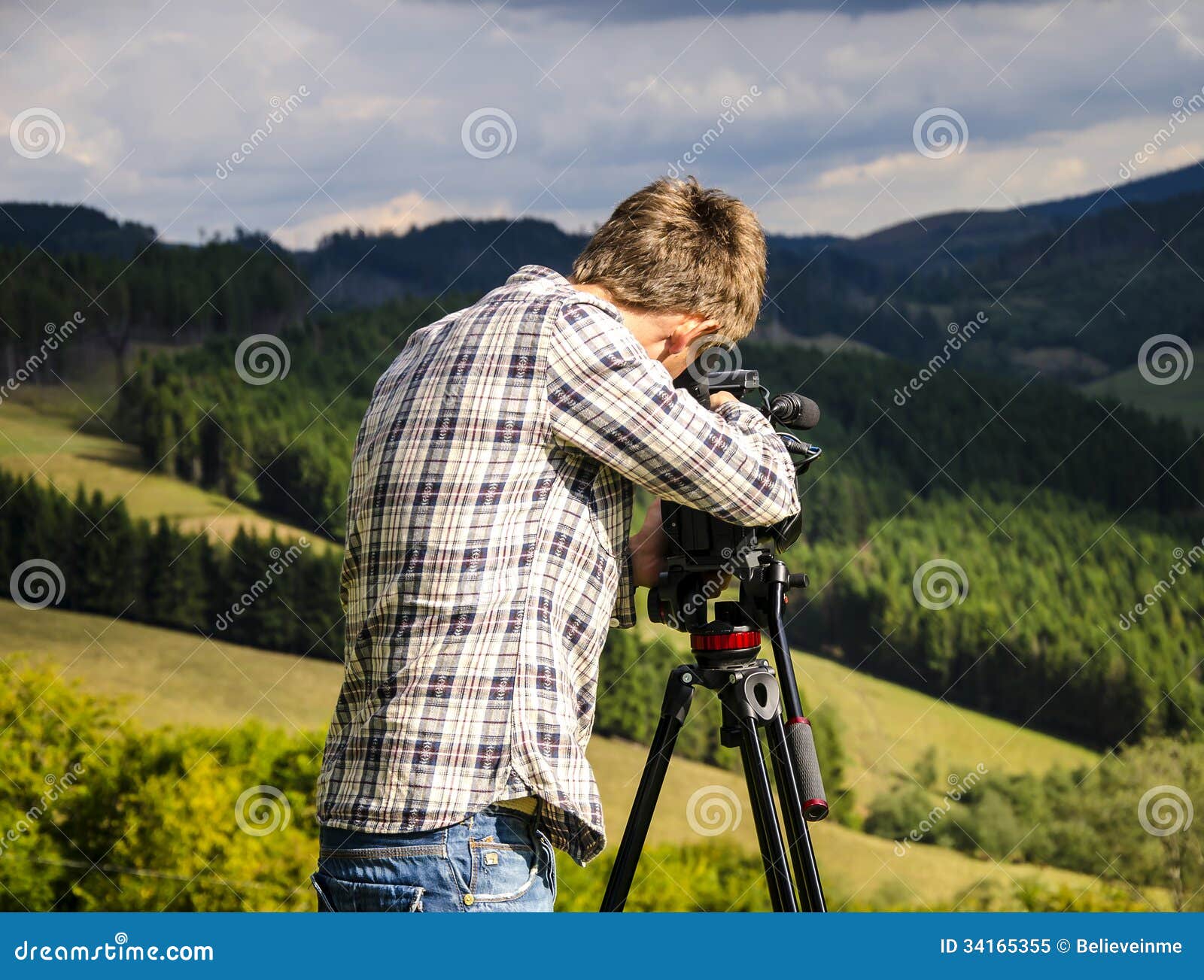 Videographer stock image. Image of lens, journalist, recording 34165355