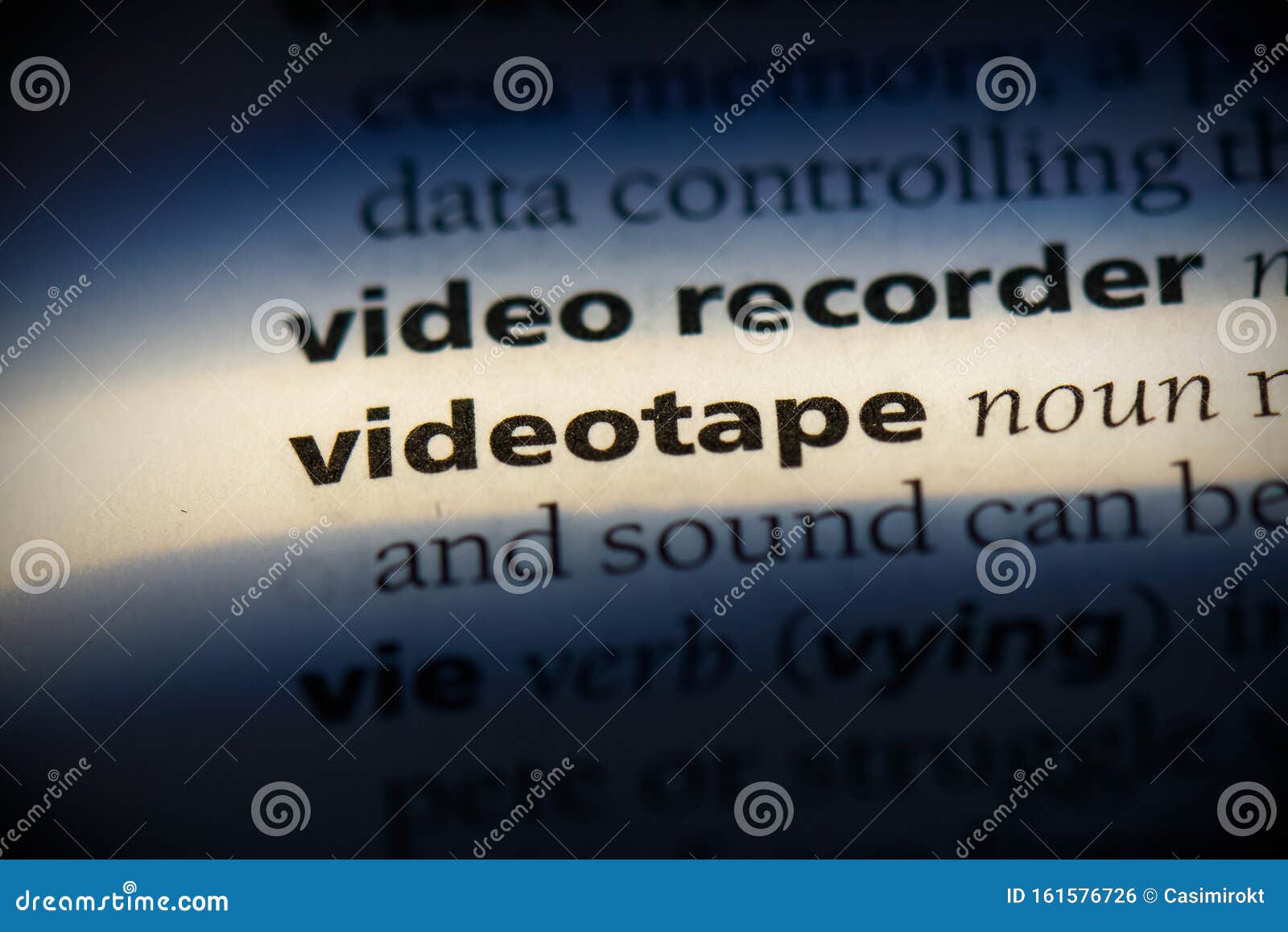 Videotape stock photo. Image of word, dictionary, info 161576726