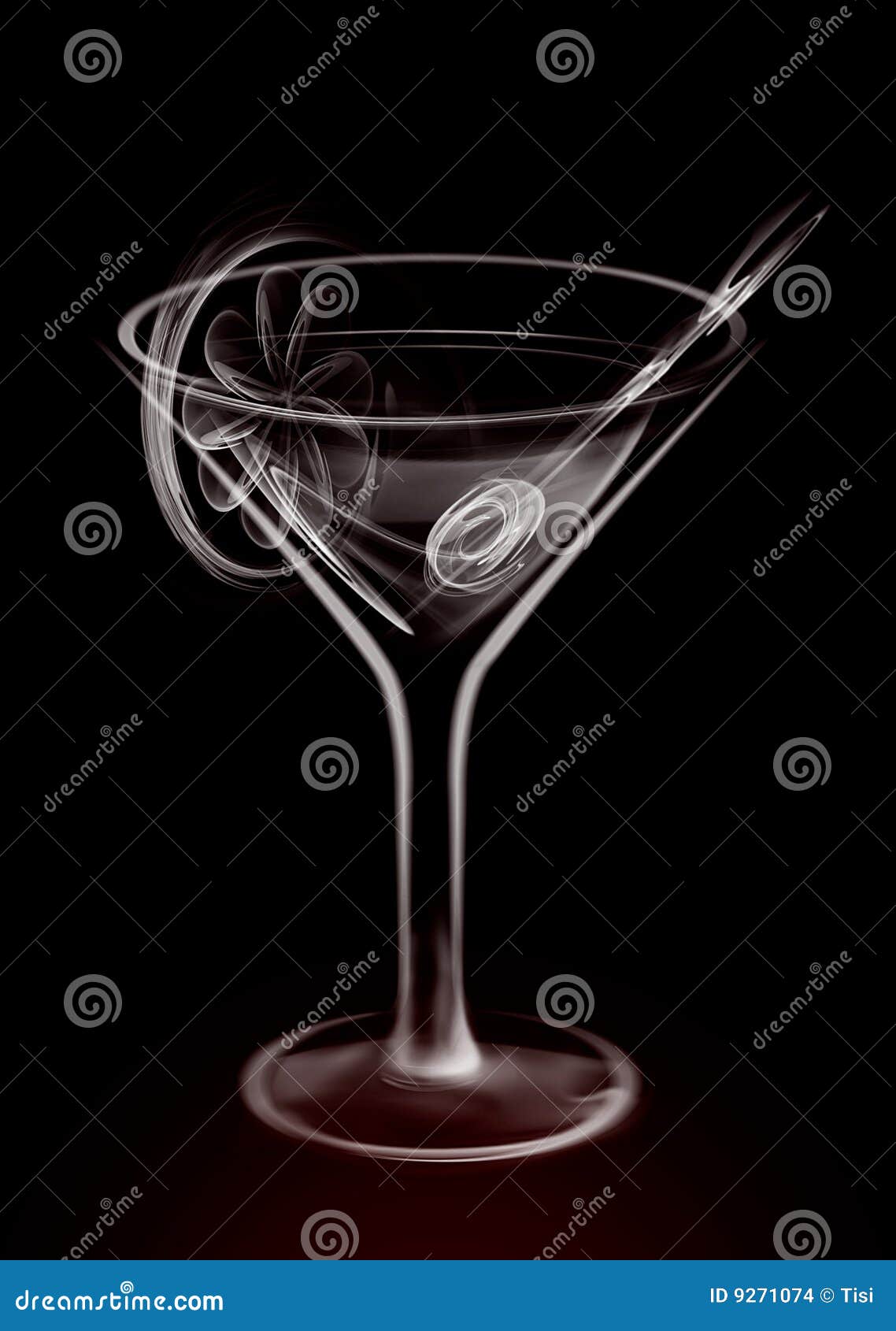 Vidrio de Martini del humo foto de archivo. Imagen de bebida 9271074