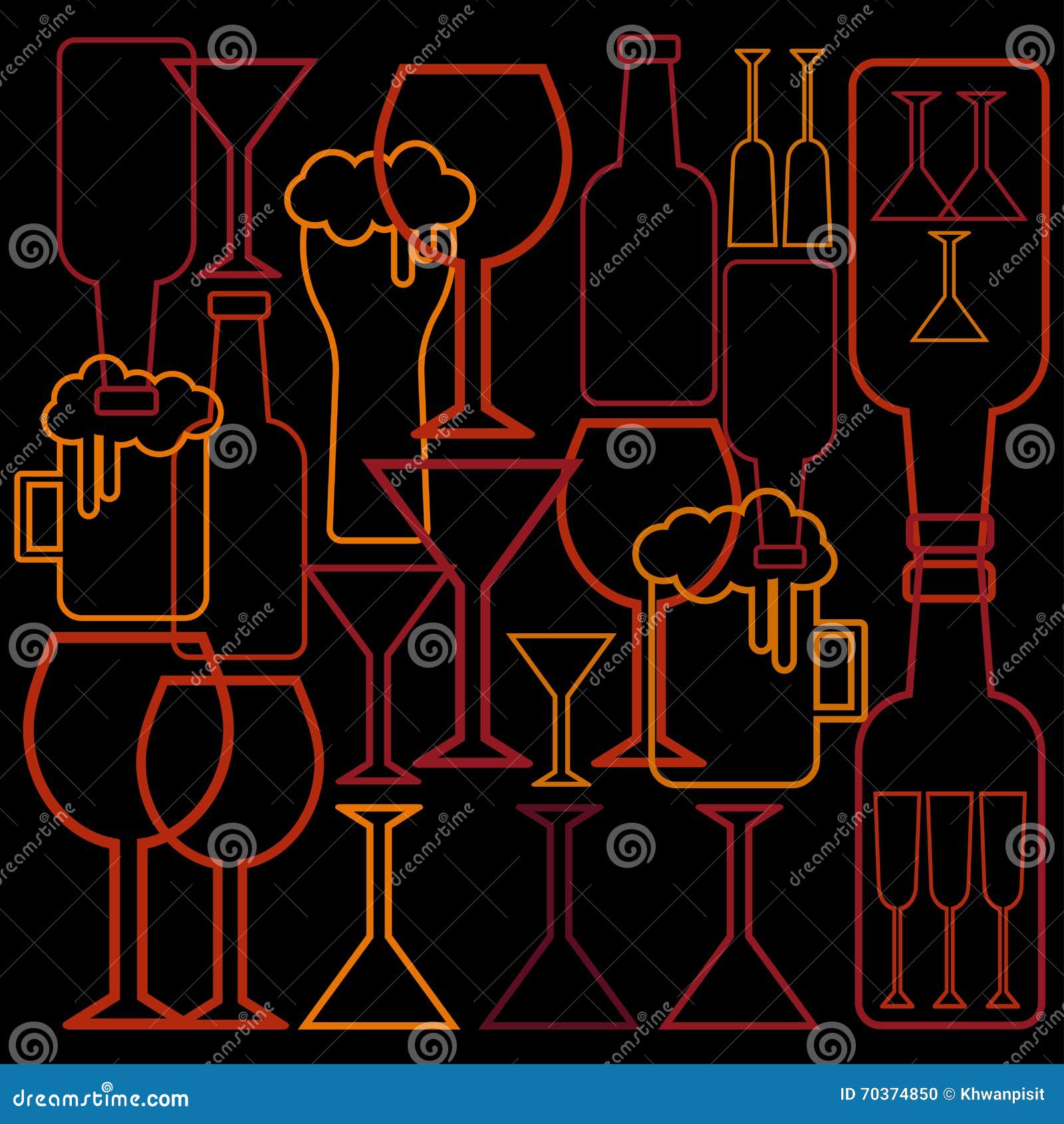 Vidrio Del Alcohol Y Fondo De La Botella Ilustración del Vector -  Ilustración de taza, muestra: 70374850