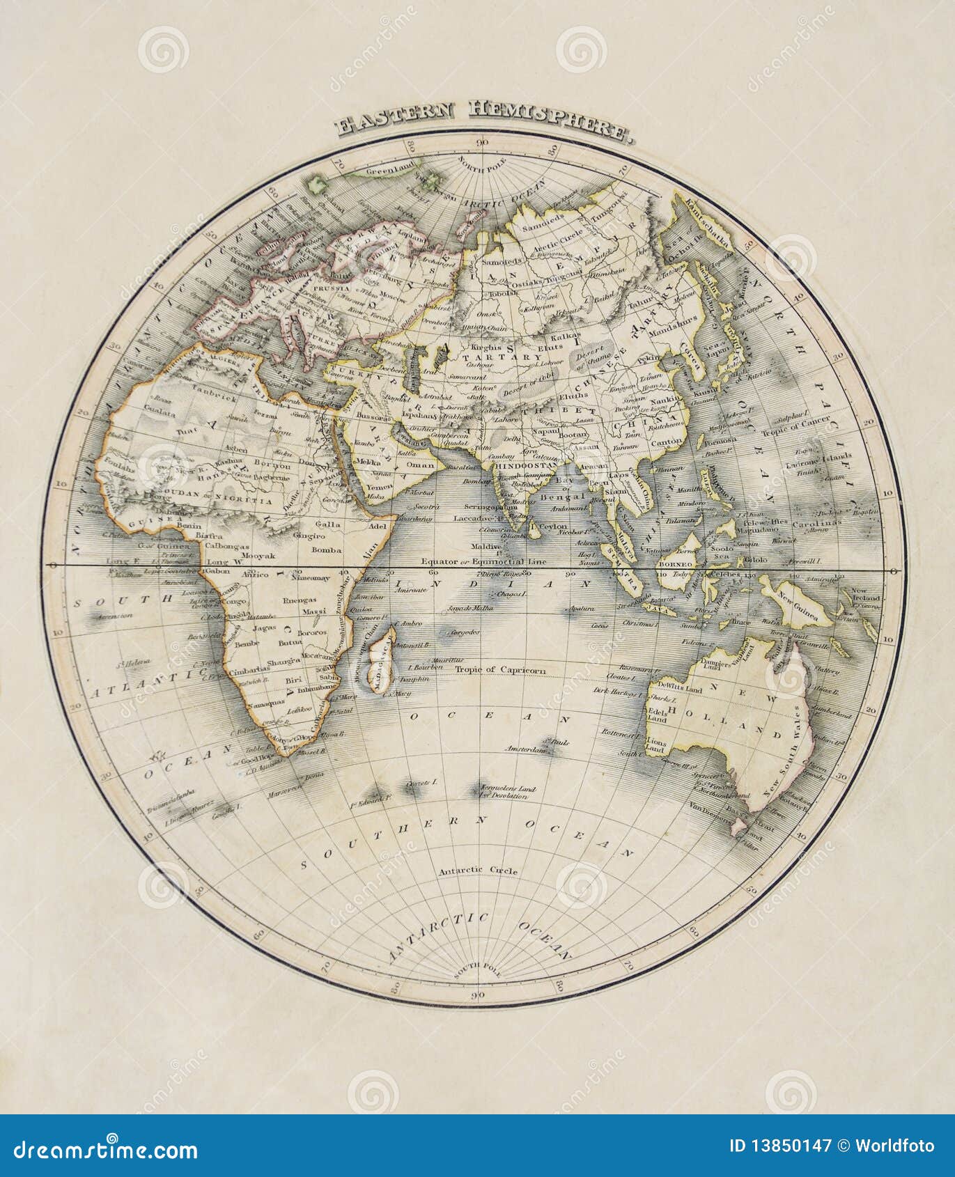 Carte ancienne du monde ou mappemonde