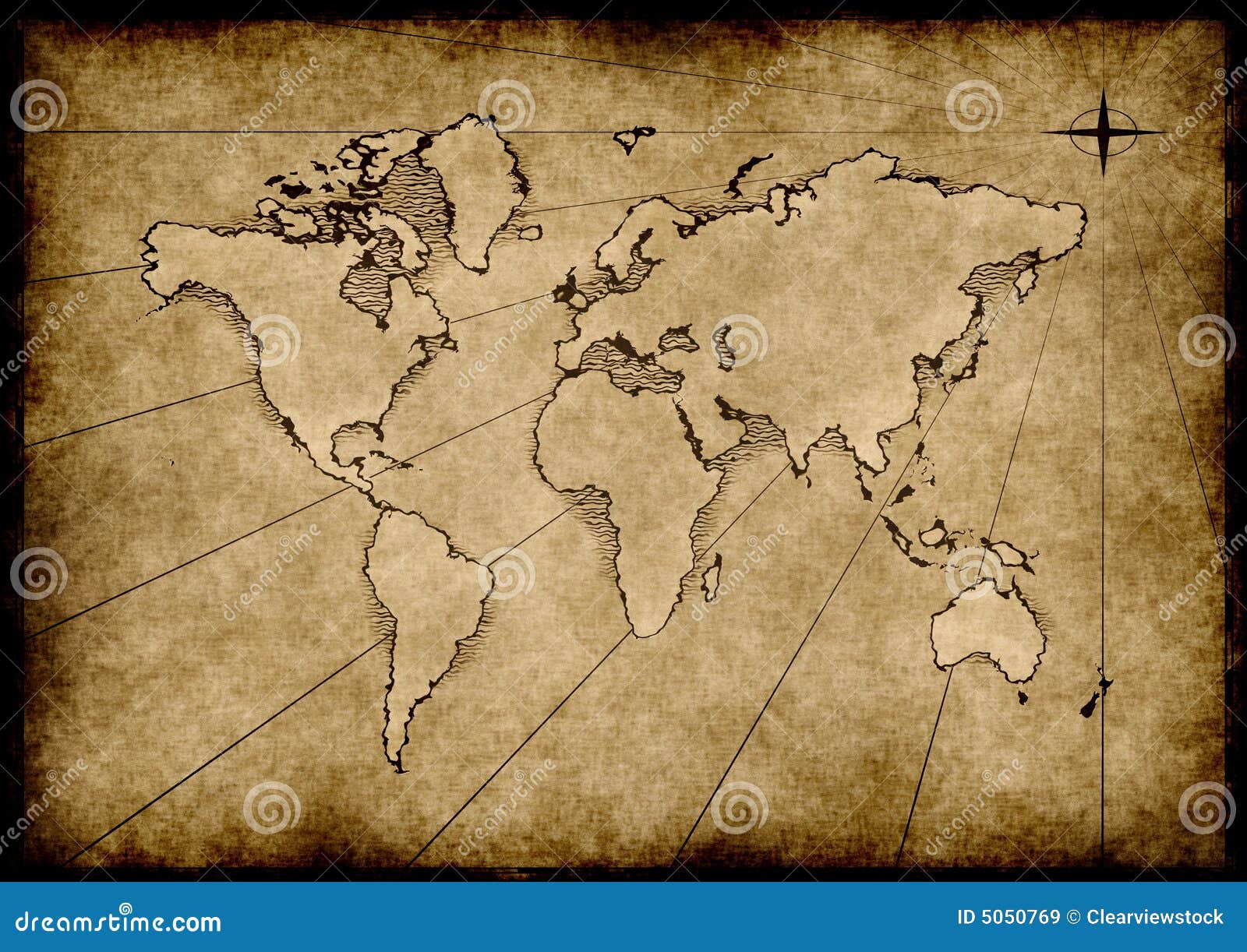 » vieille carte du monde Toile-Photo.eu