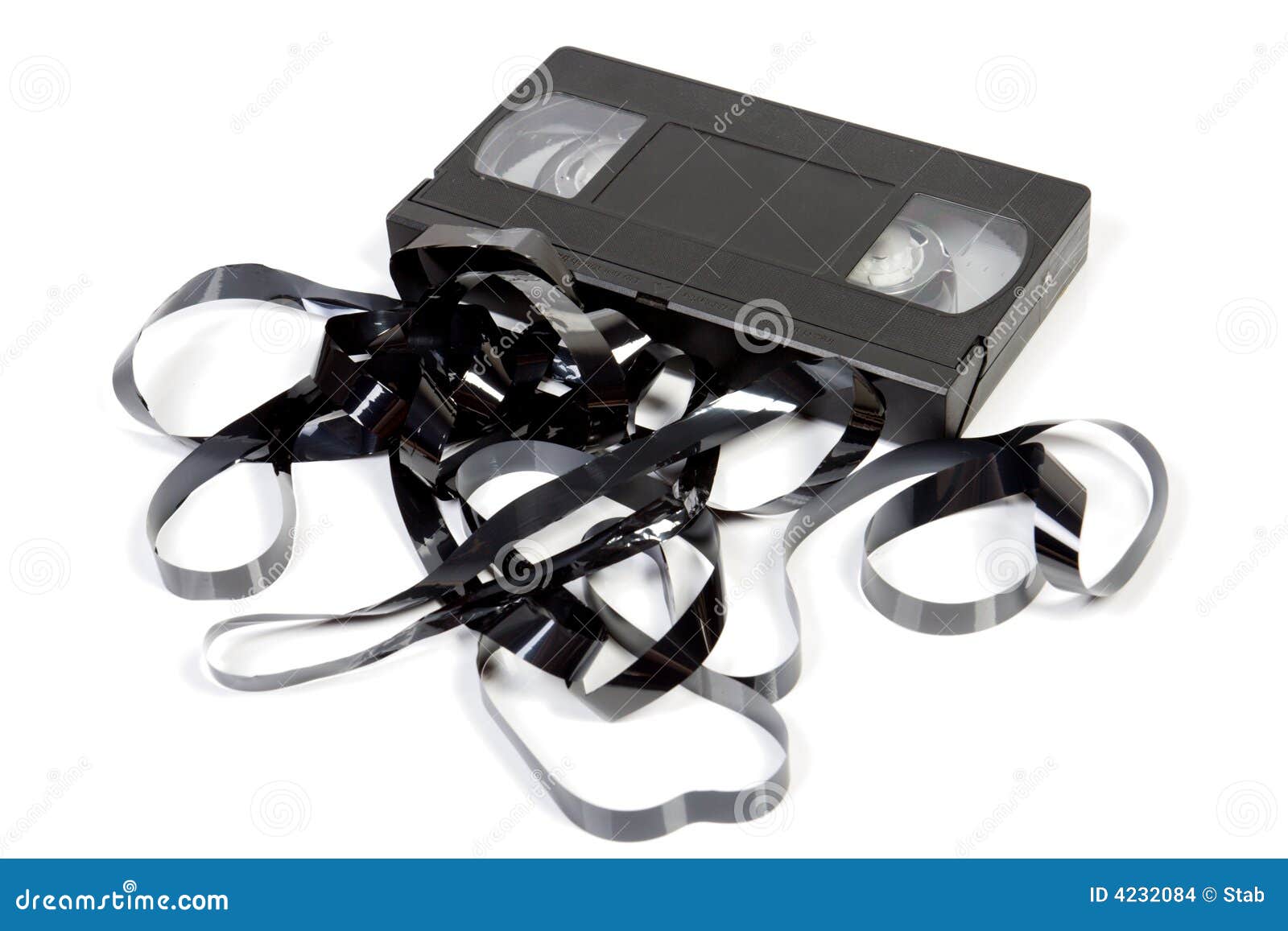 Vieille Cassette Inutilisable De VHS Photo stock Image du bande, noir
