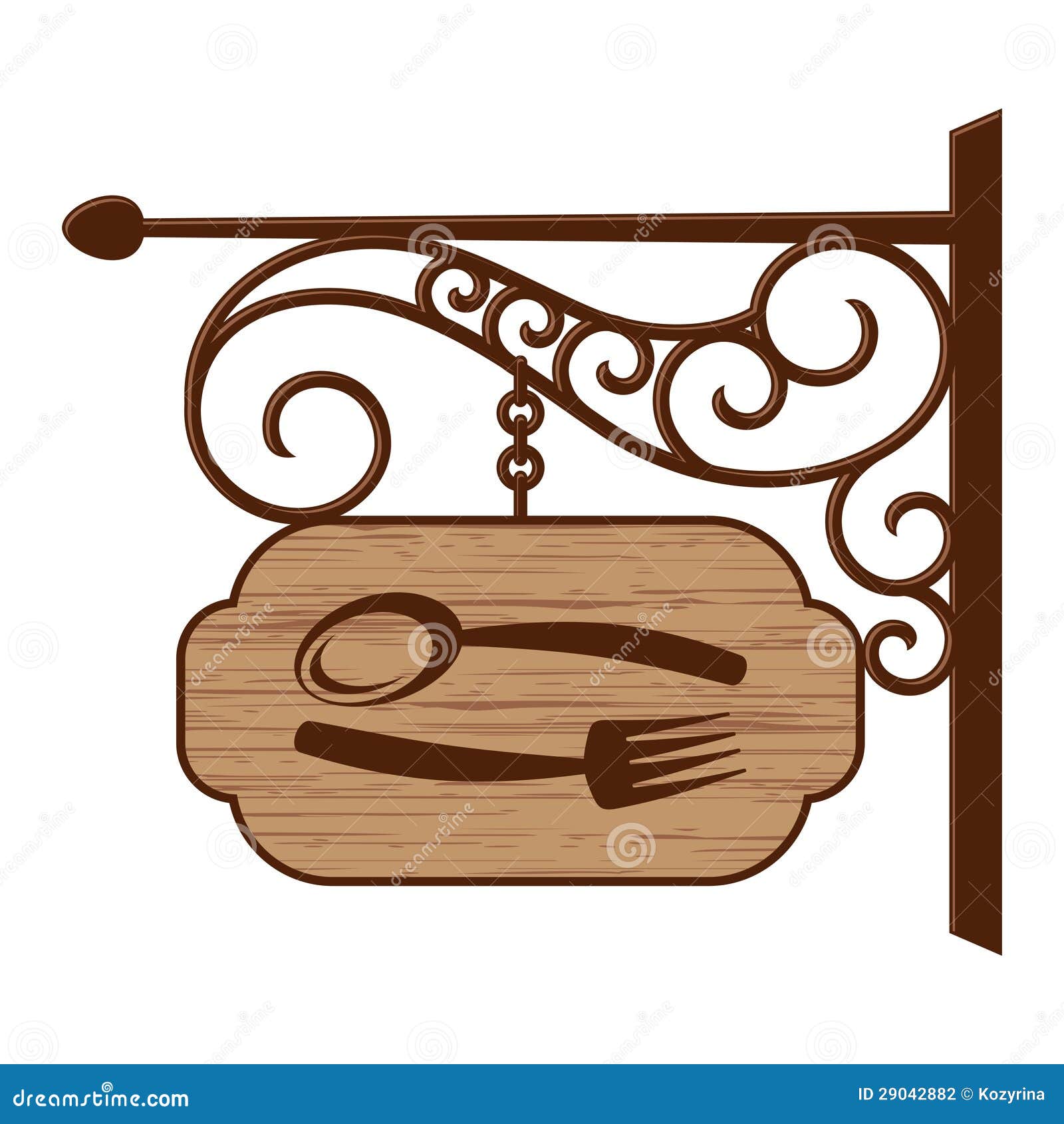 Vieille Enseigne En Bois Illustration De Vecteur Illustration Du Vieille 29042882