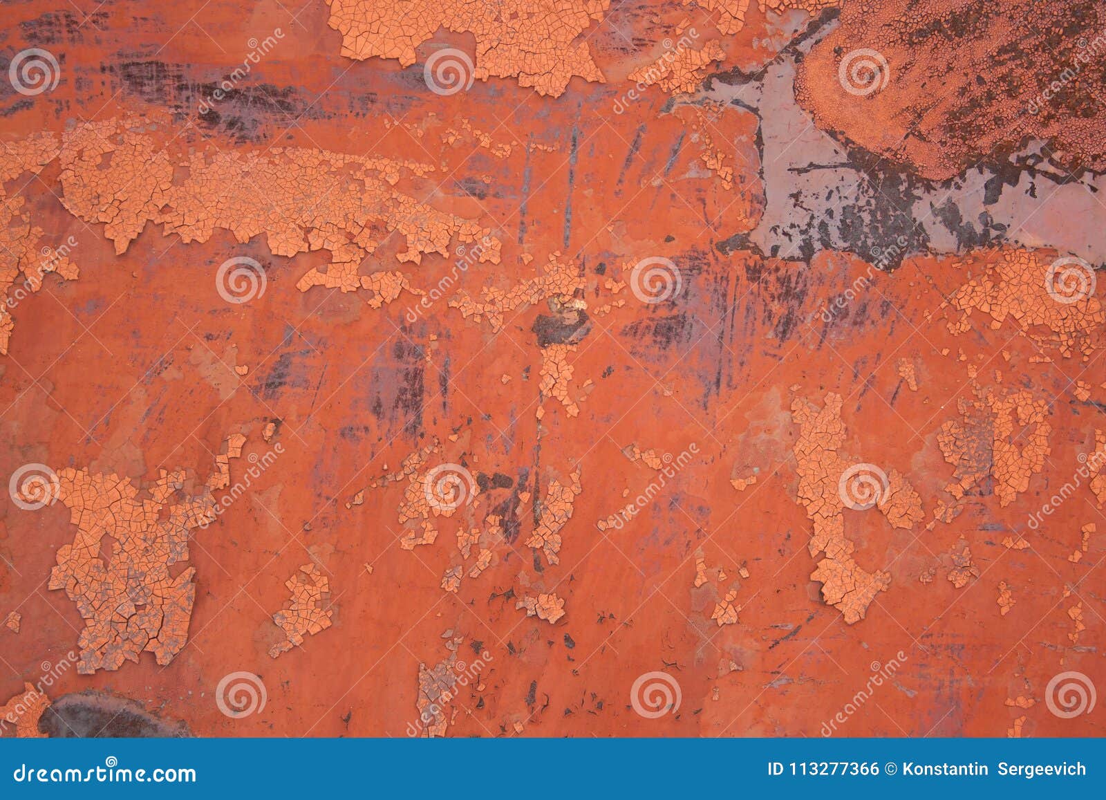 Vieja textura rústica de la superficie del hierro Fondo del moho Naranja y amarillo