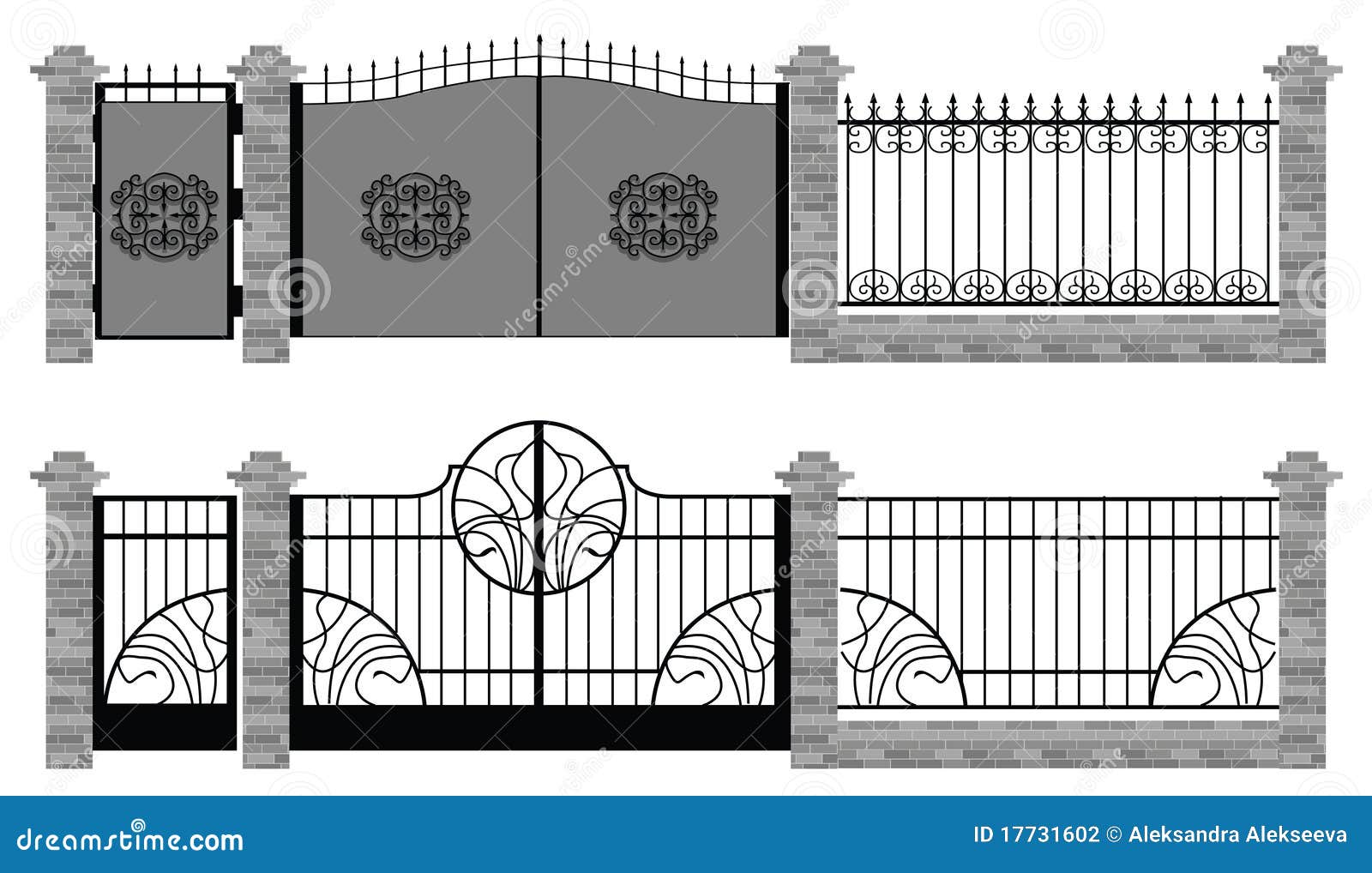 Socialismo Medición Popa Viejas Cercas Y Puertas De La Calle Ilustración del Vector - Ilustración de  cerca, adornado: 17731602
