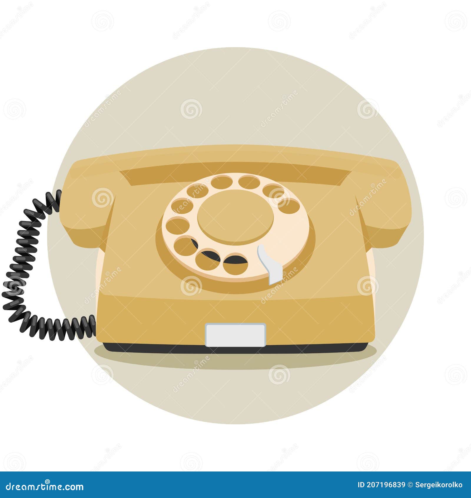 Viejo Icono De Teléfono Rotativo Vintage Teléfono Con Cable Teléfono Fijo  Teléfono Retro Stock de ilustración - Ilustración de icono, cuerda:  207196839