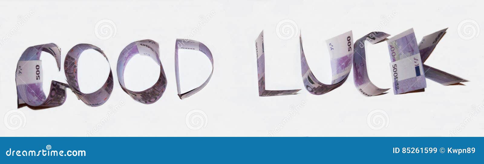 Viel Glueck Eine Aufschrift Vom Geld Stockbild Bild von glück, wunsch