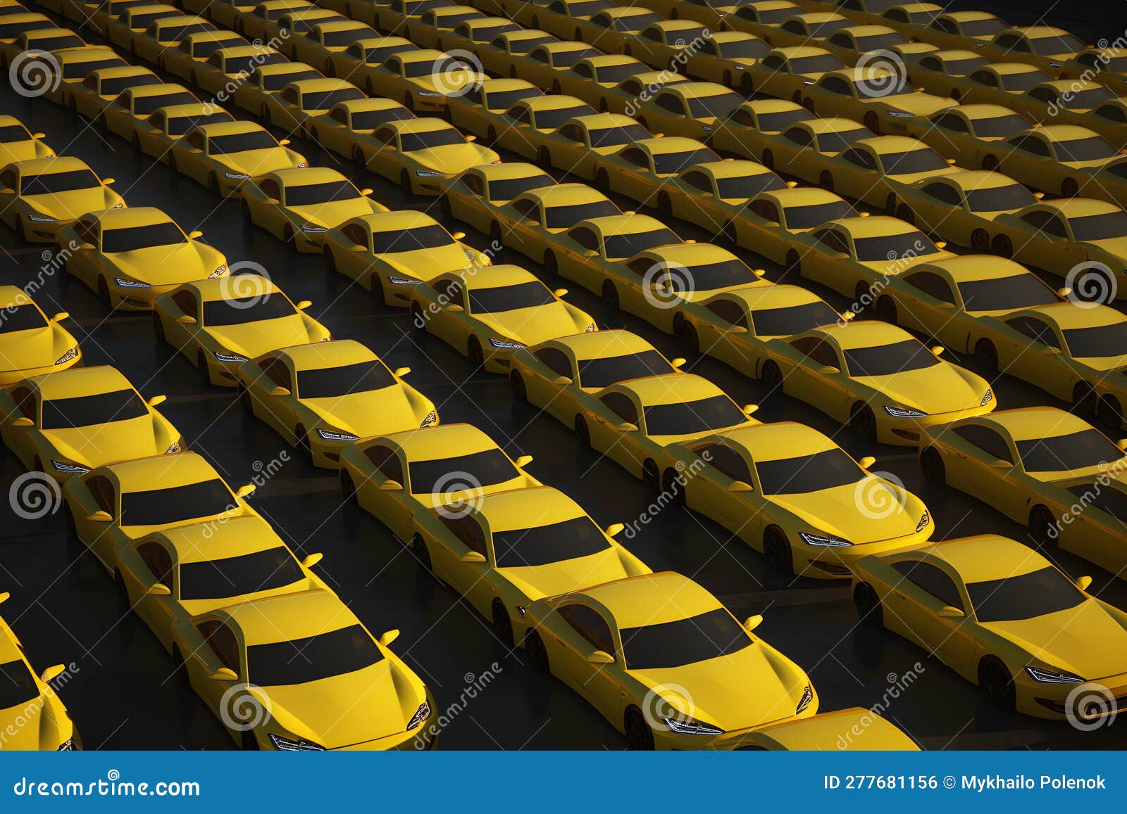 Viele Gelbe Autos Zum Verkauf. Neuronale Netzai Generiert Stock Abbildung -  Illustration von mode, garage: 277681156