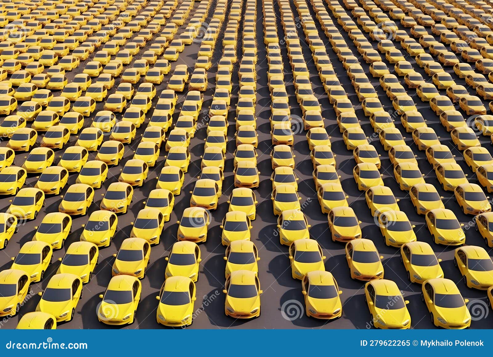 Viele Gelbe Autos Zum Verkauf. Neuronale Netzai Generiert Stock Abbildung -  Illustration von markt, verkauf: 277549306