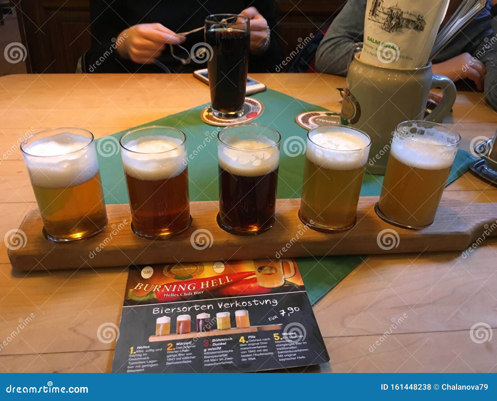 Vienna Austria 19.02.19 Assorted Beers in a Flight Ready for Tasting