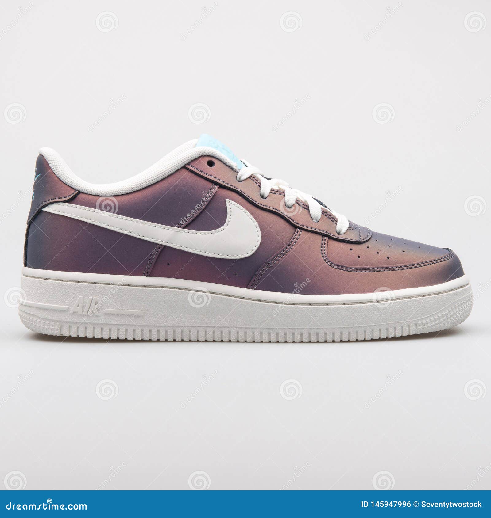 Nike Air Force 1 LV8 Blue and Purple Sneaker Editorial Photo - Image of  background, purple: 145947996