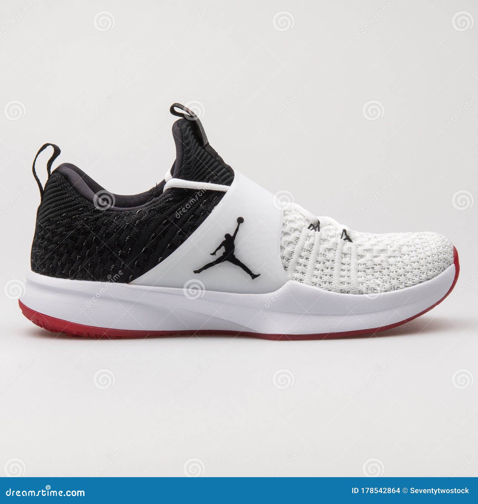 Nike Air Jordan Trainer 2 Flyknit Black and White Sneaker Editorial Stock  Image - Image of fitness, color: 178542864