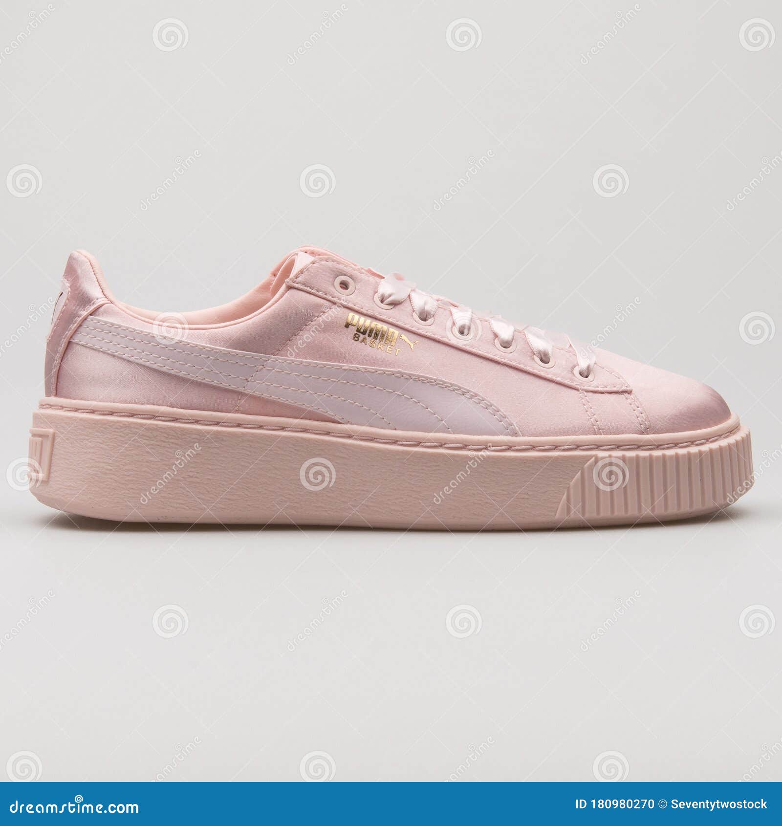 puma basket platform pink