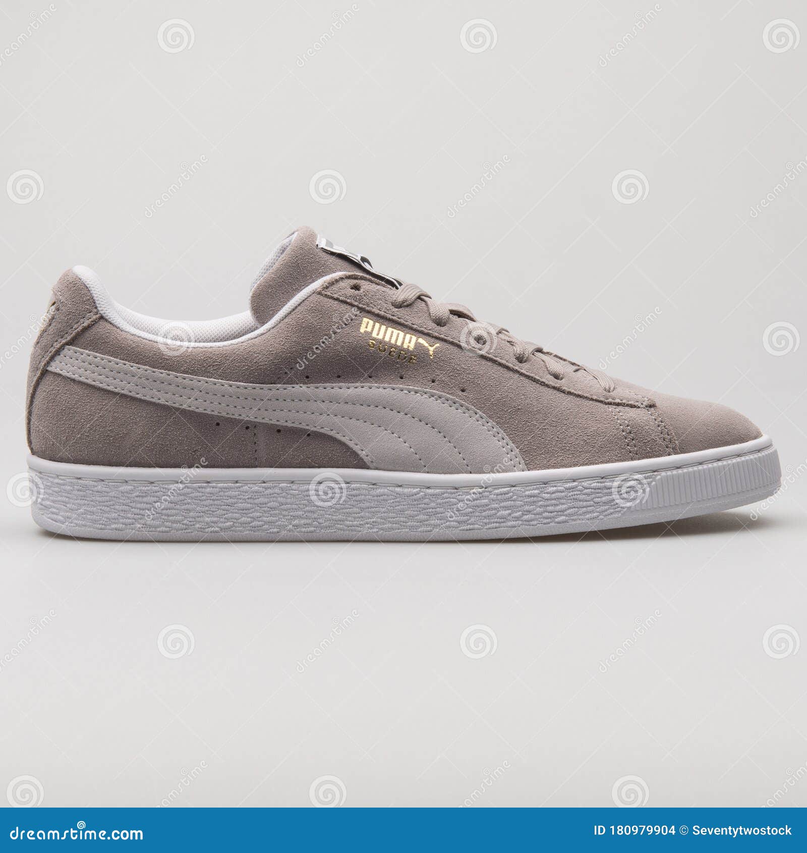 Puma Suede Classic Ash Grey And White Editorial Stock Image - Image of  grey, footwear: 180979904