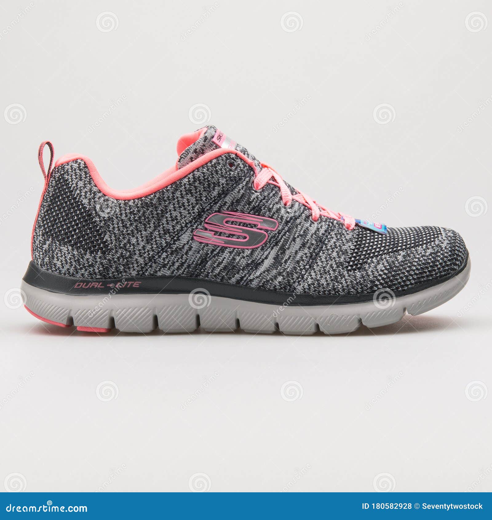 cerca Adentro Posicionamiento en buscadores Skechers Flex Appeal 2.0 High Energy Grey and Pink Sneaker Editorial Stock  Photo - Image of flex, laces: 180582928