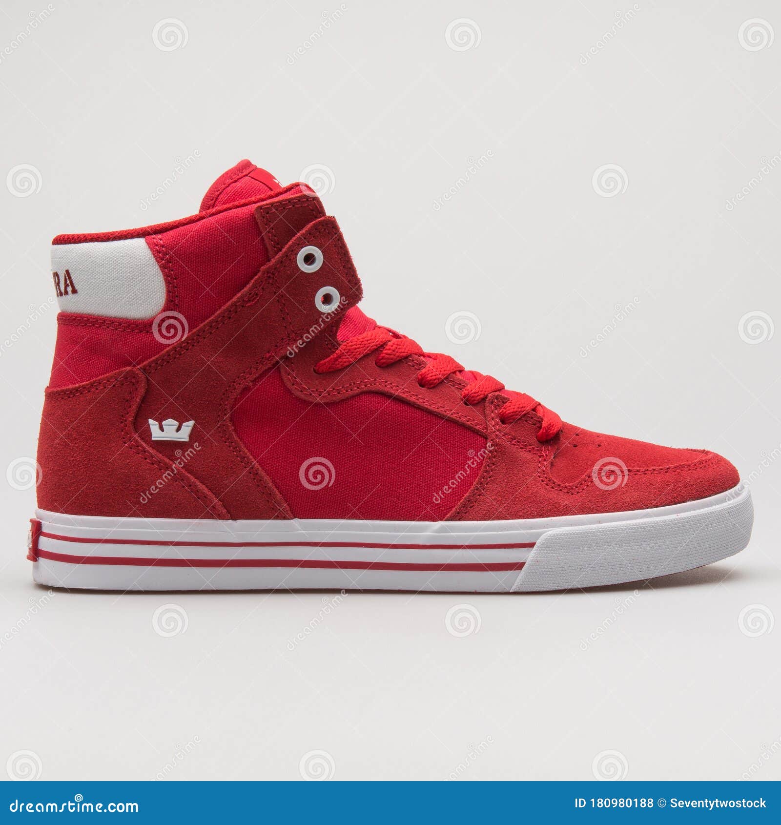 Supra Vaider Red and White Sneaker 