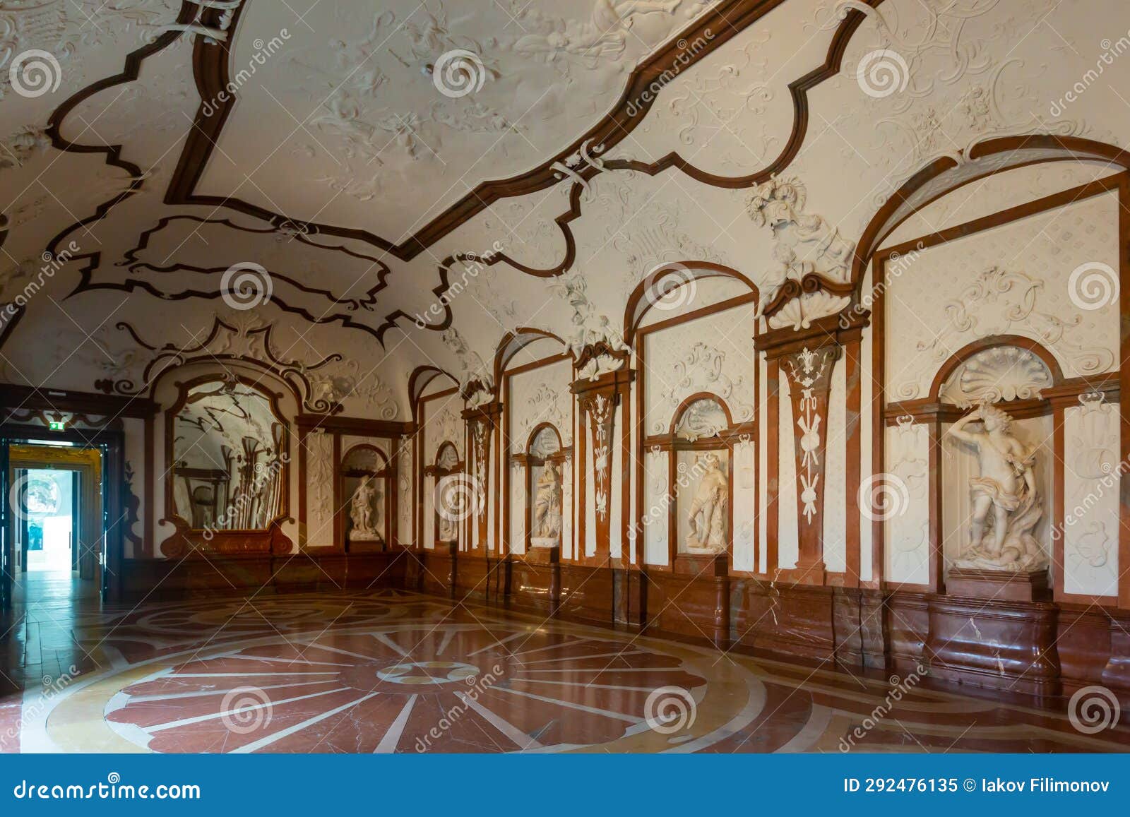 VIENNA, AUSTRIA - JANUARY 30, 2022: Interior in the Lower Belvedere ...