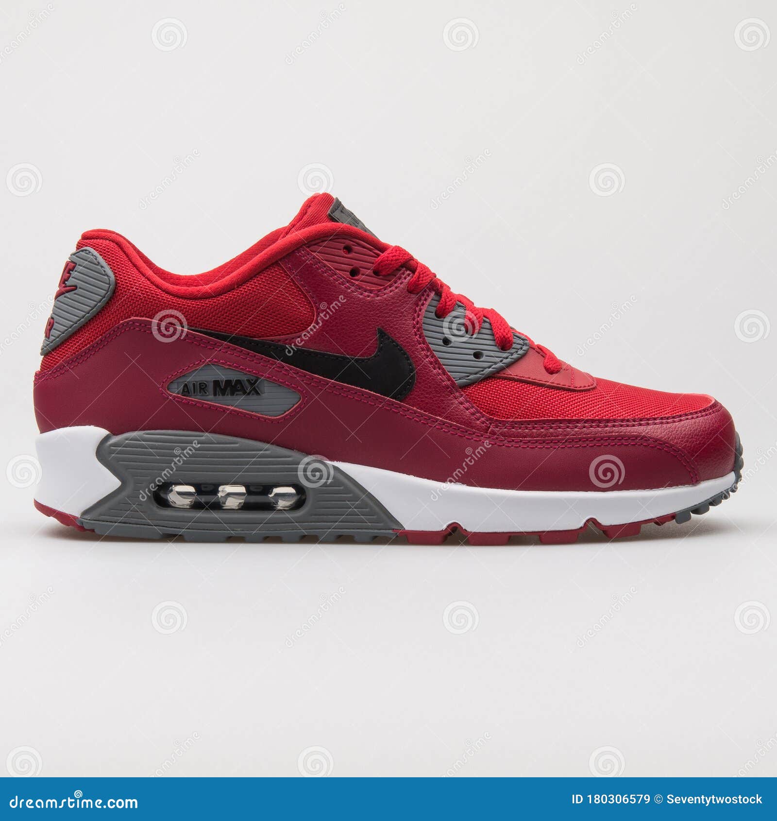 Nike Air Max 90 Essential Red and Black Sneaker Editorial Stock Image - Image of object, side: 180306579